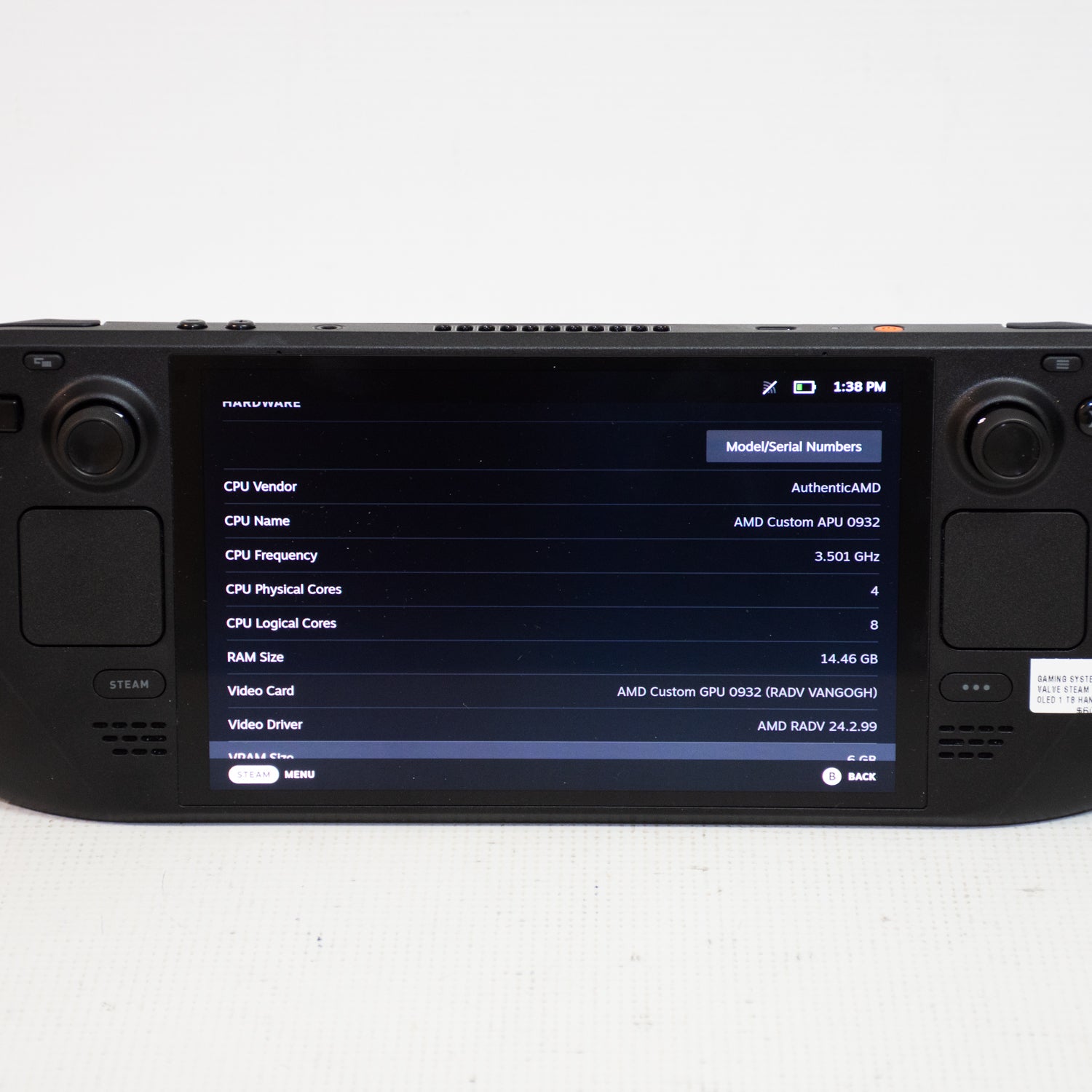 Valve Steam Deck Oled 1030 - 1TB - 16GB Ram Handheld Gaming System