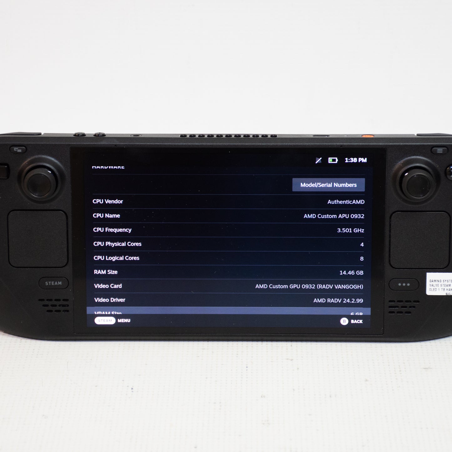 Valve Steam Deck Oled 1030 - 1TB - 16GB Ram Handheld Gaming System