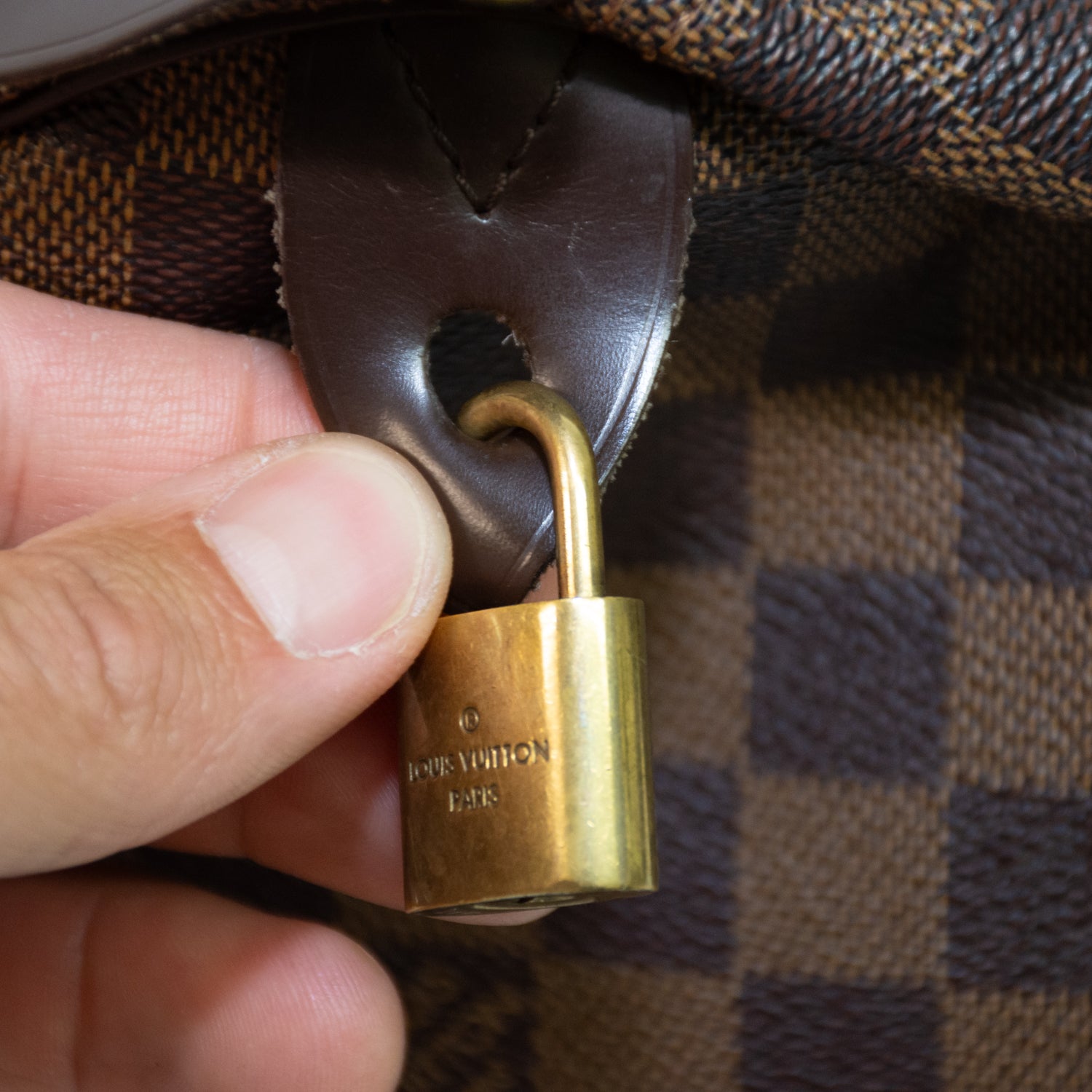 Louis Vuitton Speedy 30 Damier Ebene Canvas Handbag