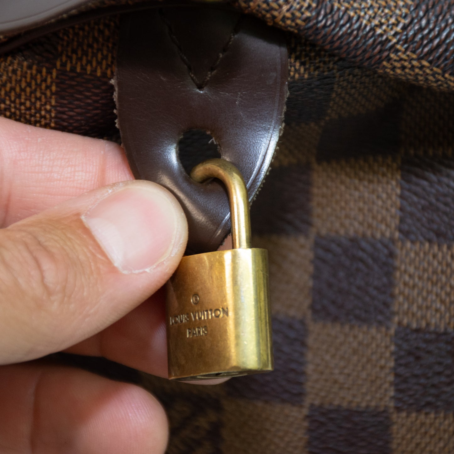 Louis Vuitton Speedy 30 Damier Ebene Canvas Handbag