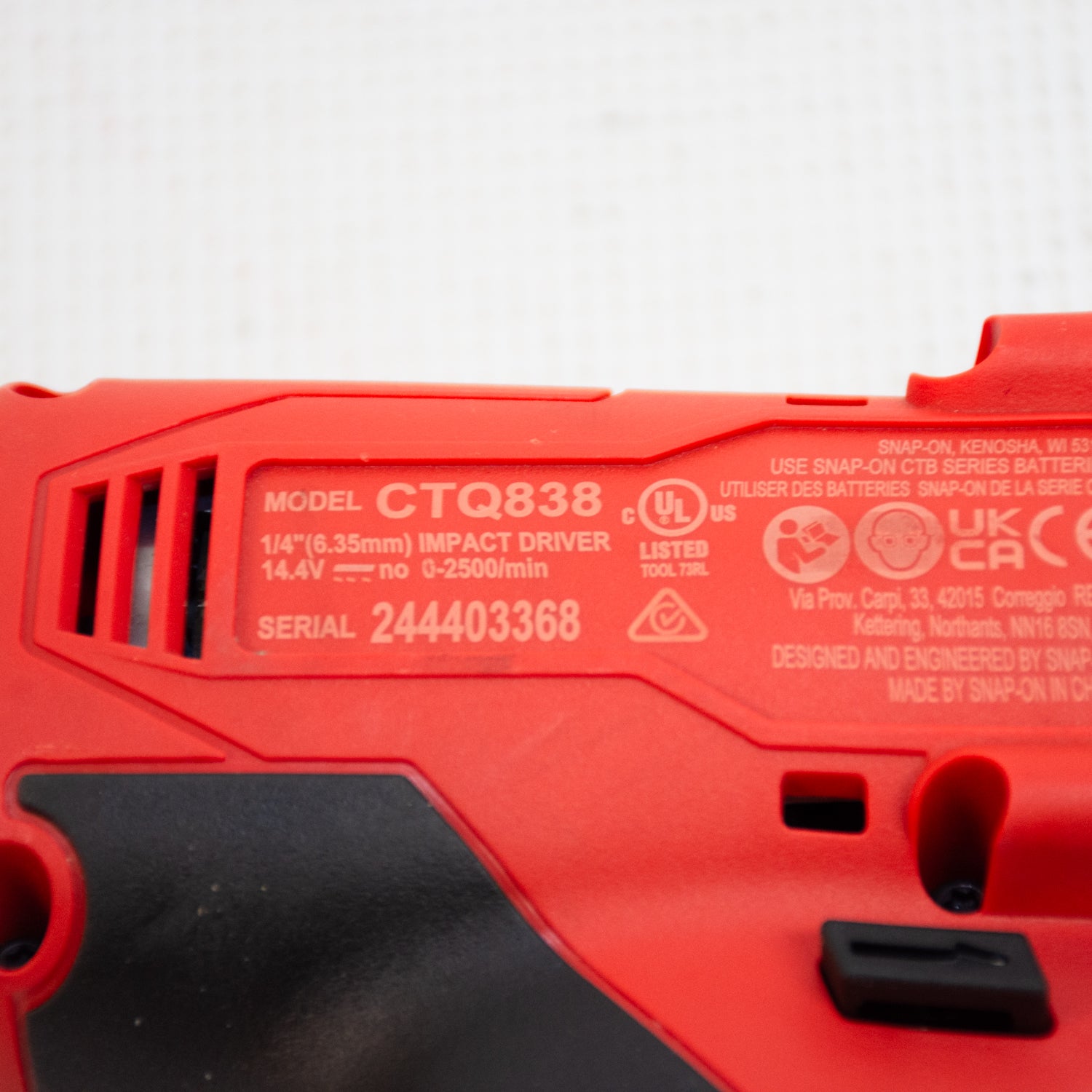 Snap-on CTQ838 Impact Wrench