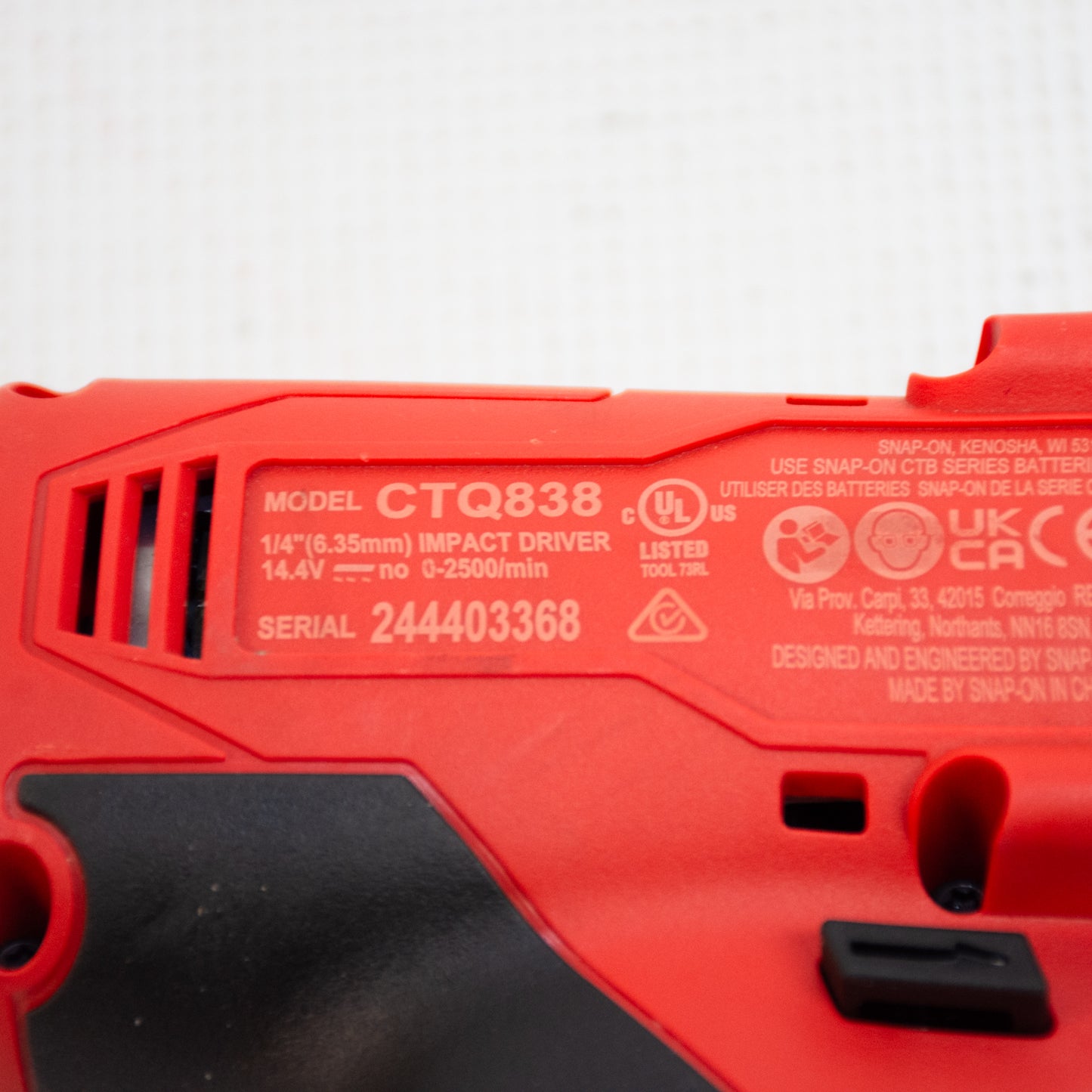 Snap-on CTQ838 Impact Wrench