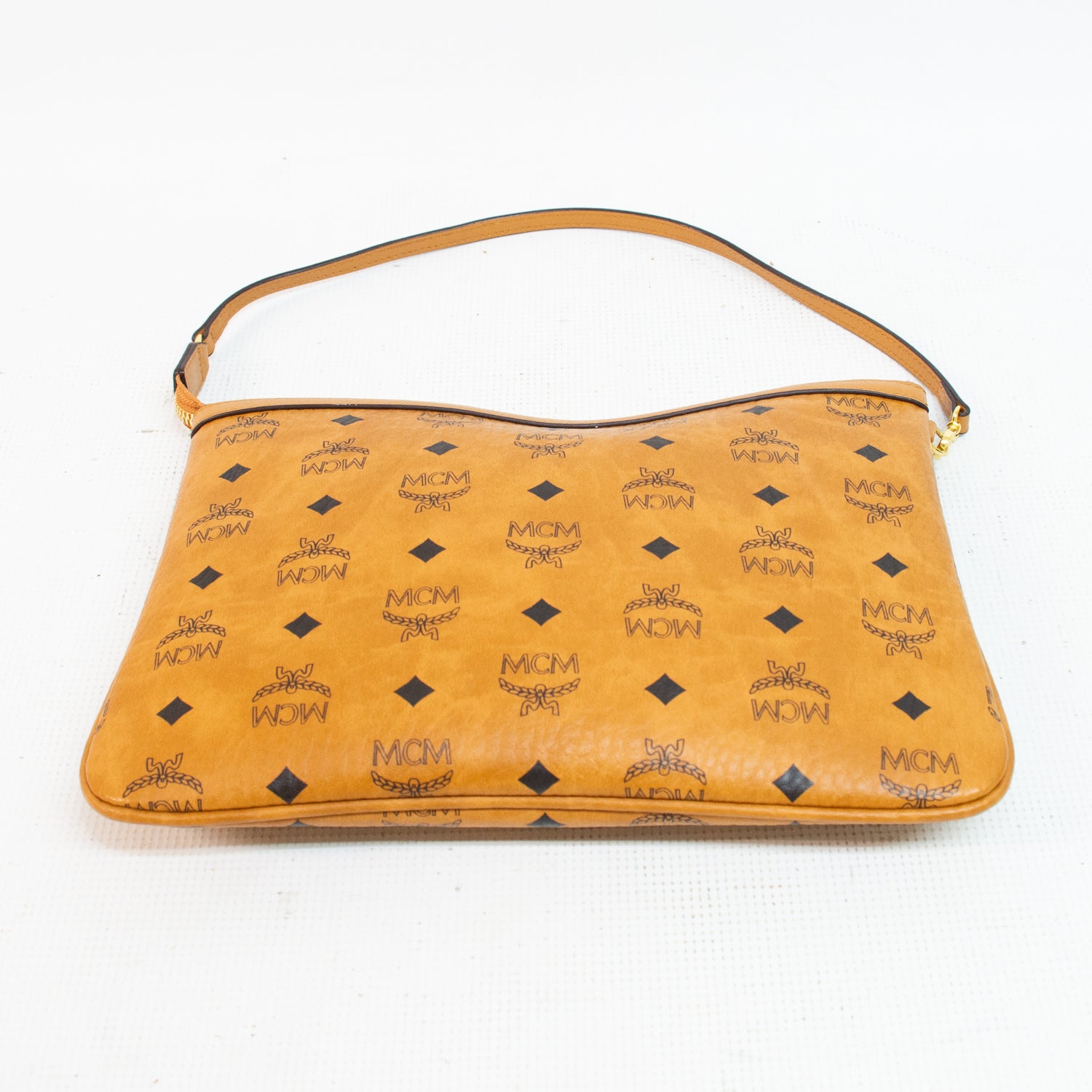 MCM Visetos Leather Tote Pouch