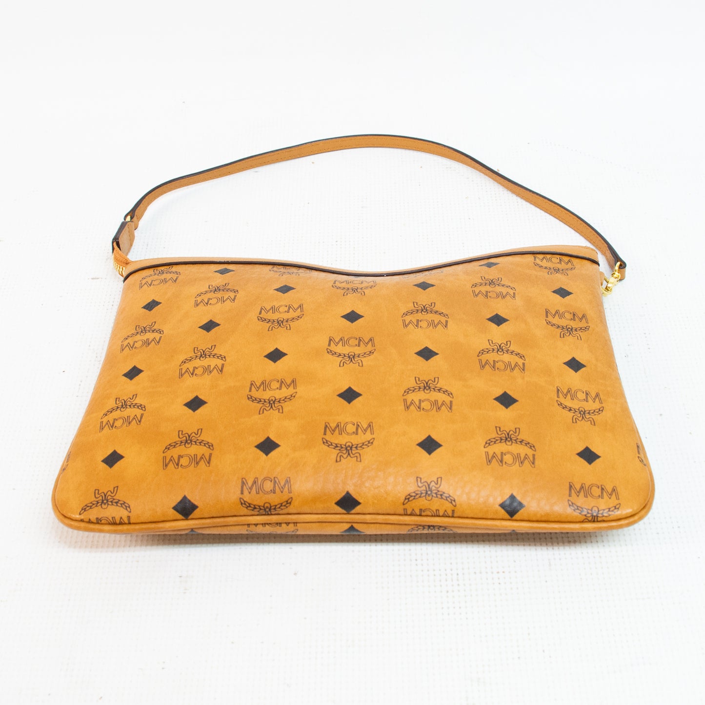 MCM Visetos Leather Tote Pouch