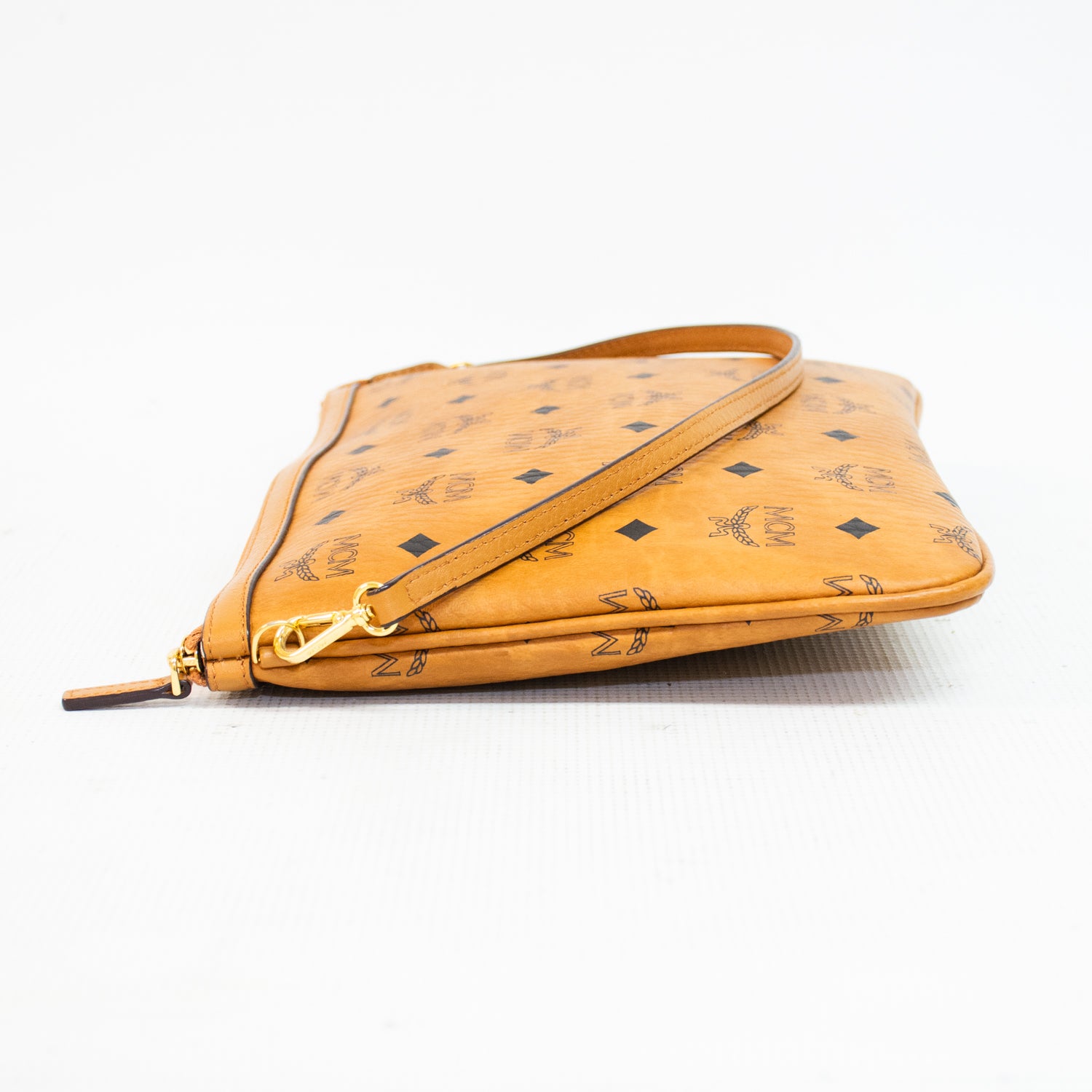 MCM Visetos Leather Tote Pouch