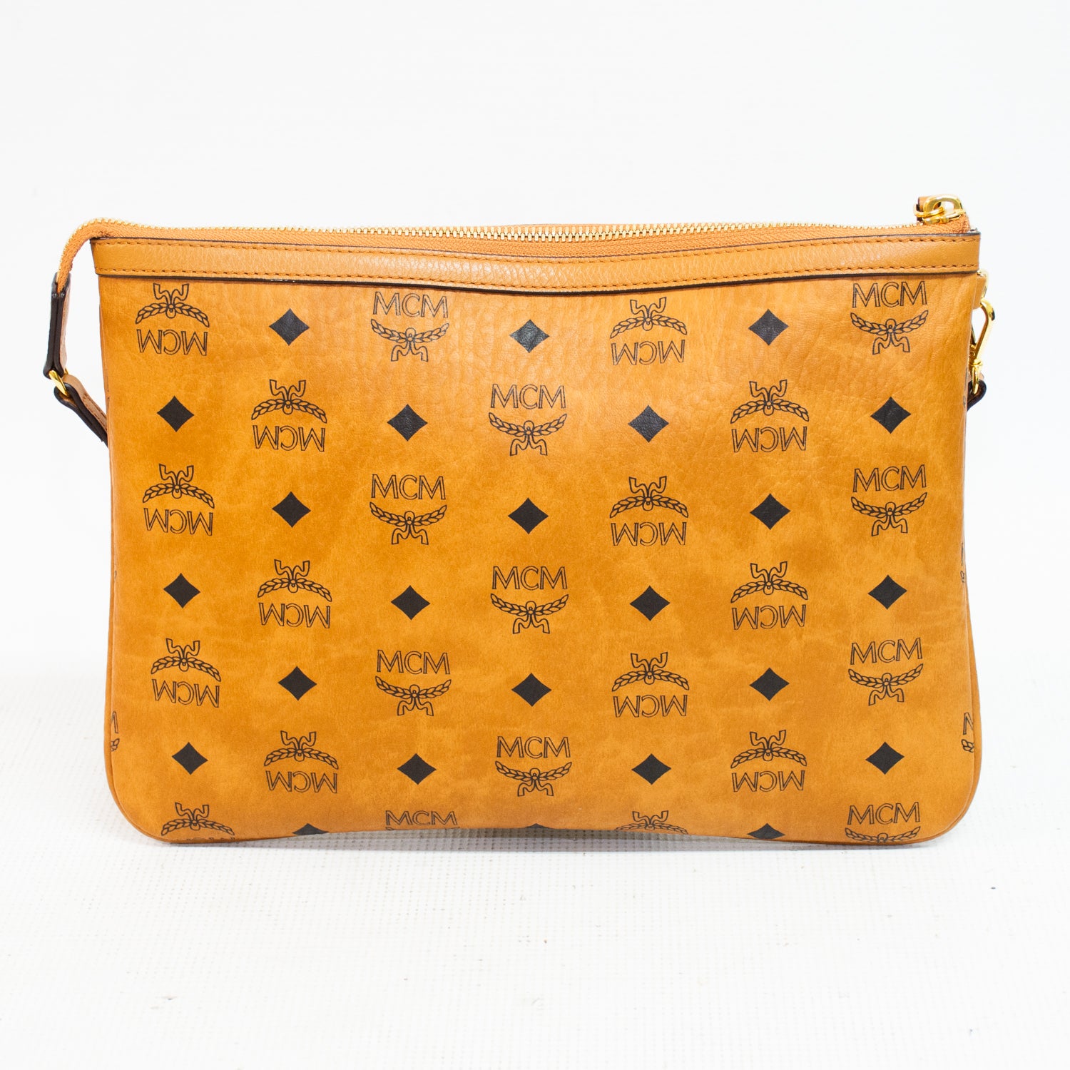 MCM Visetos Leather Tote Pouch