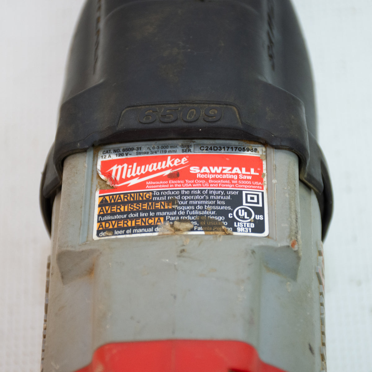 Milwaukee 6509-31 12 Amp Corded Sawzall Reciprocating Saw