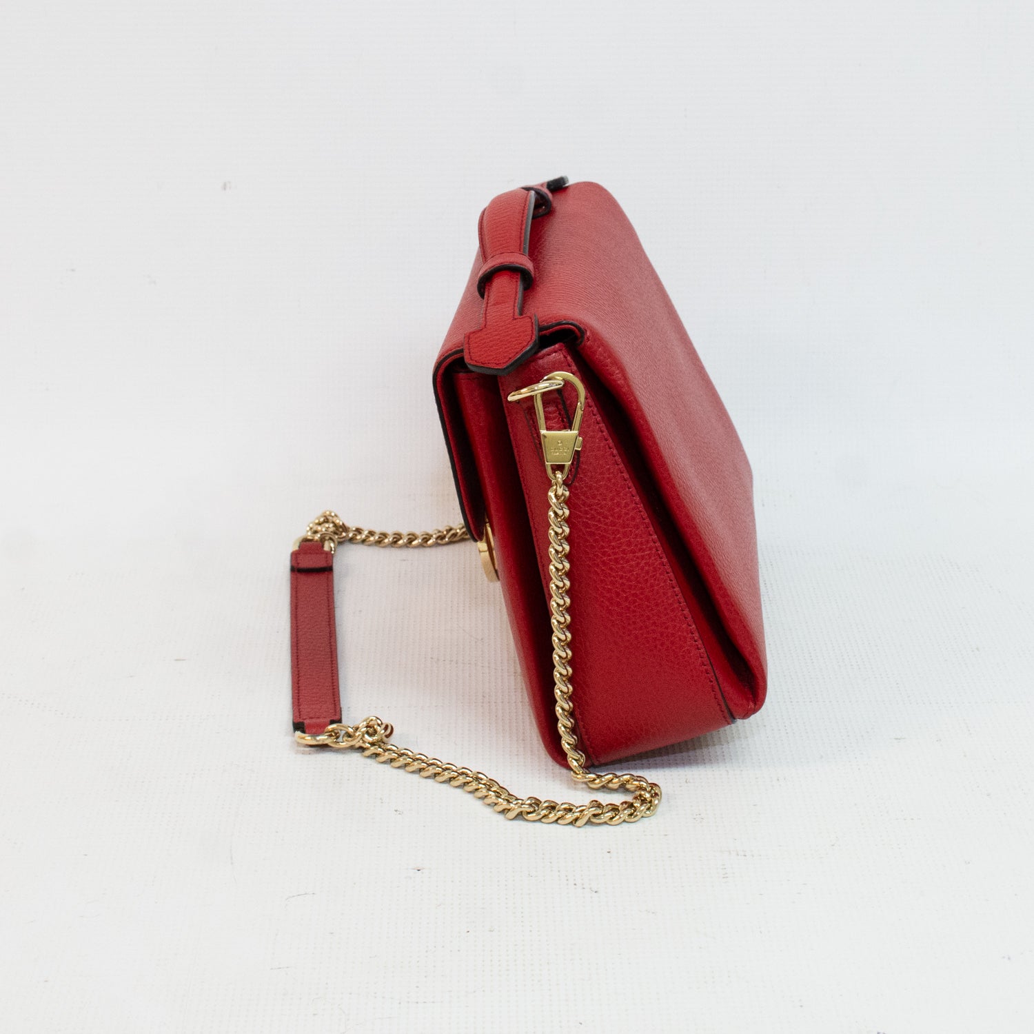 Gucci 510302 Red Interlocking G Chain Shoulder Bag