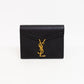 Saint Laurent Black Grain De Poudre Monogram Cassandra Chain Wallet - 635023