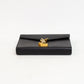 Saint Laurent Black Grain De Poudre Monogram Cassandra Chain Wallet - 635023
