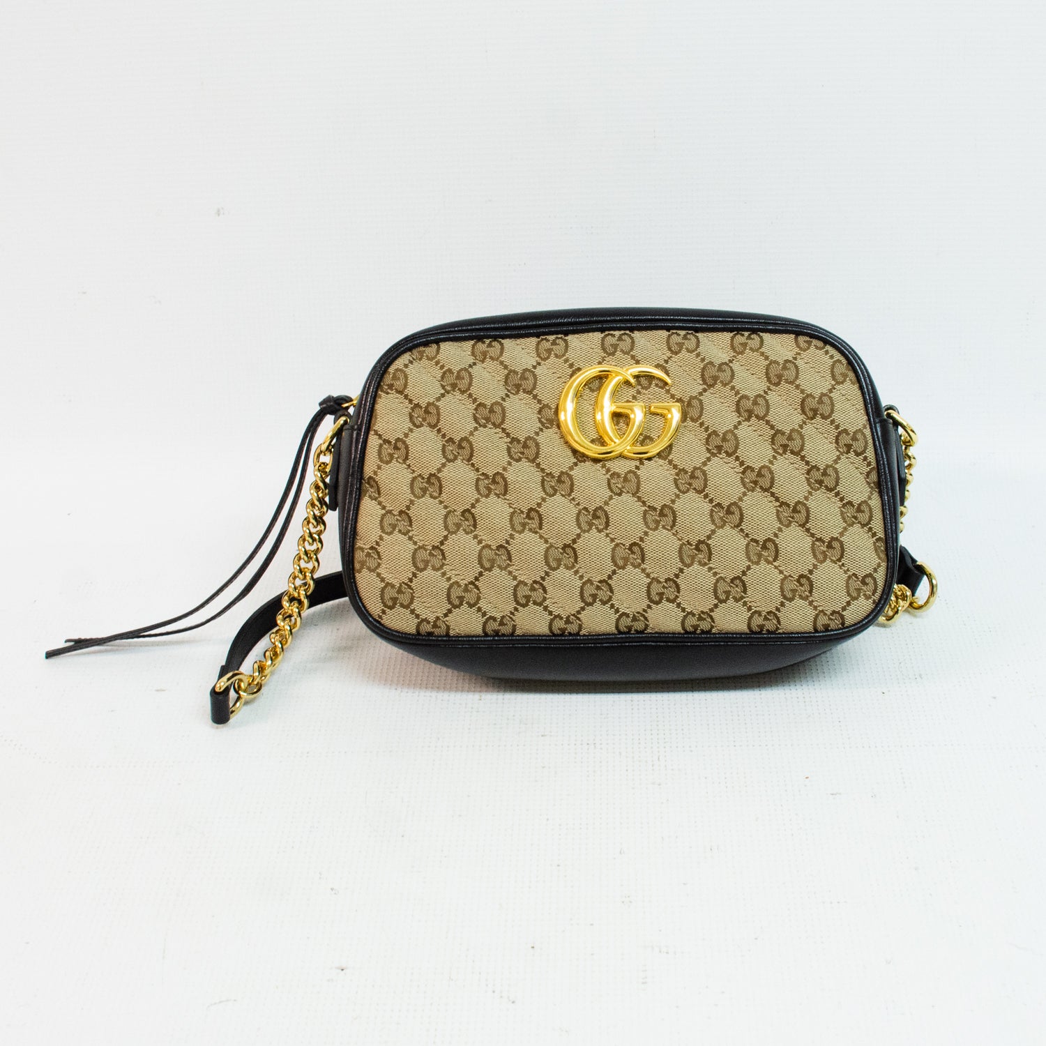 Gucci GG Marmont Beige Canvas Cross Body Bag - 447632