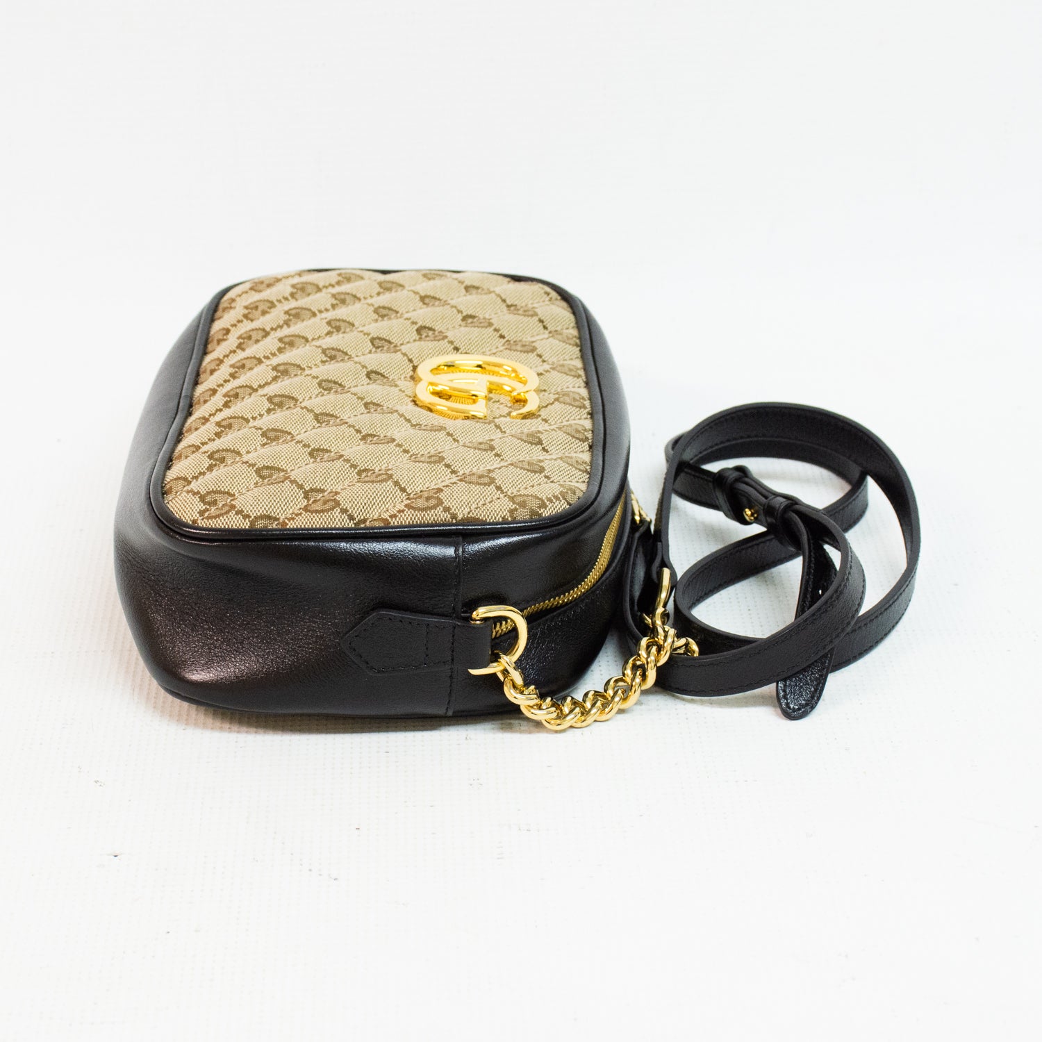 Gucci GG Marmont Beige Canvas Cross Body Bag - 447632