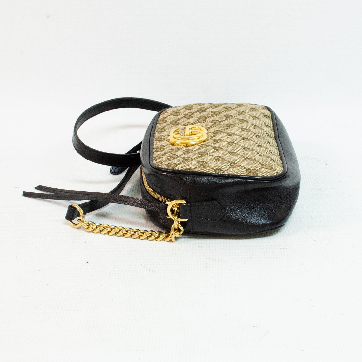 Gucci GG Marmont Beige Canvas Cross Body Bag - 447632