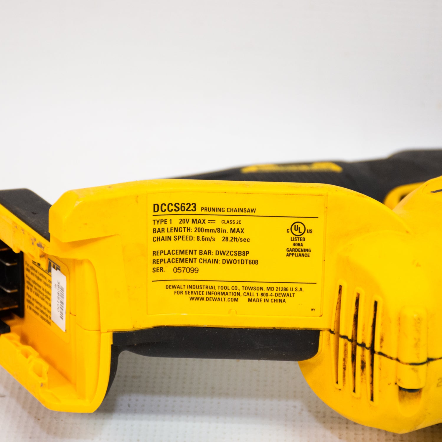 DEWALT DCCS623 20V Max Brushless Cordless Pruning Chainsaw