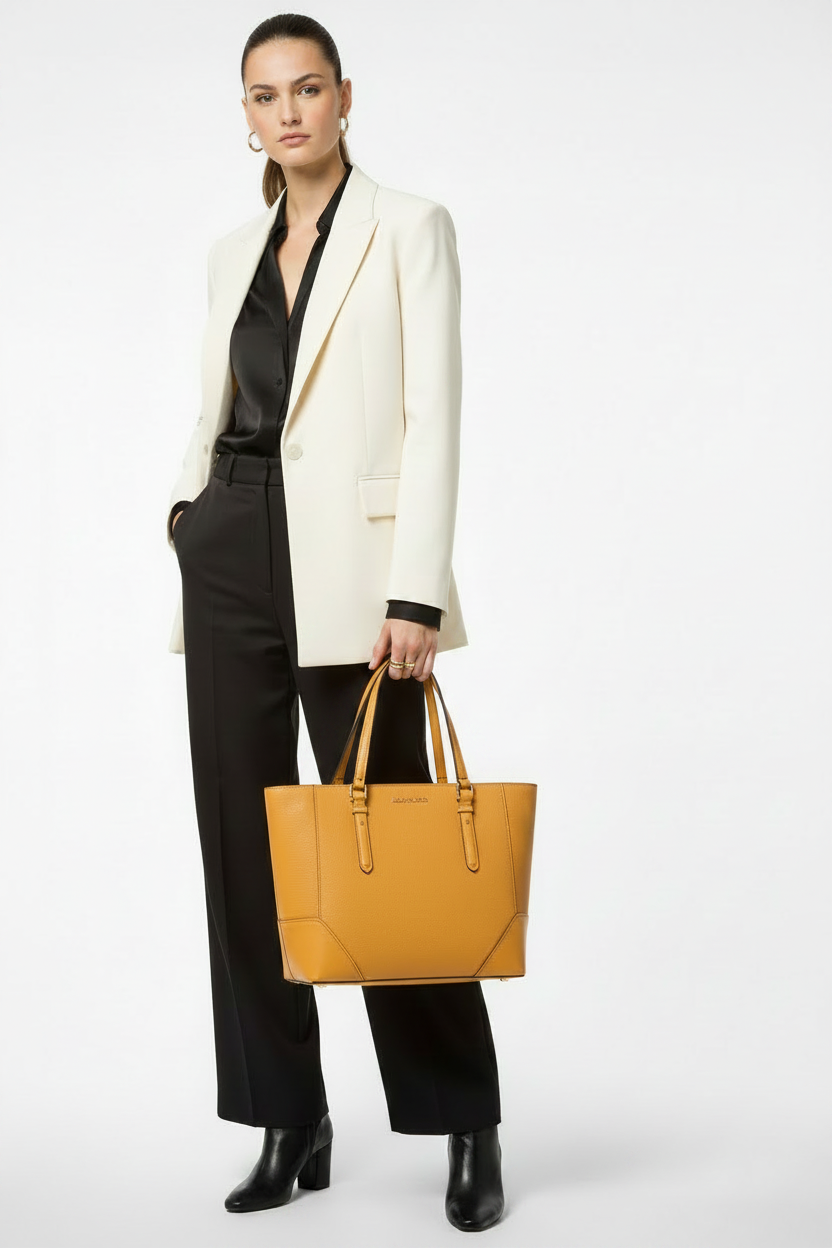 Michael Kors Saffiano Aria Large Pebbbled Leather Tote - 35H7GTVT2L