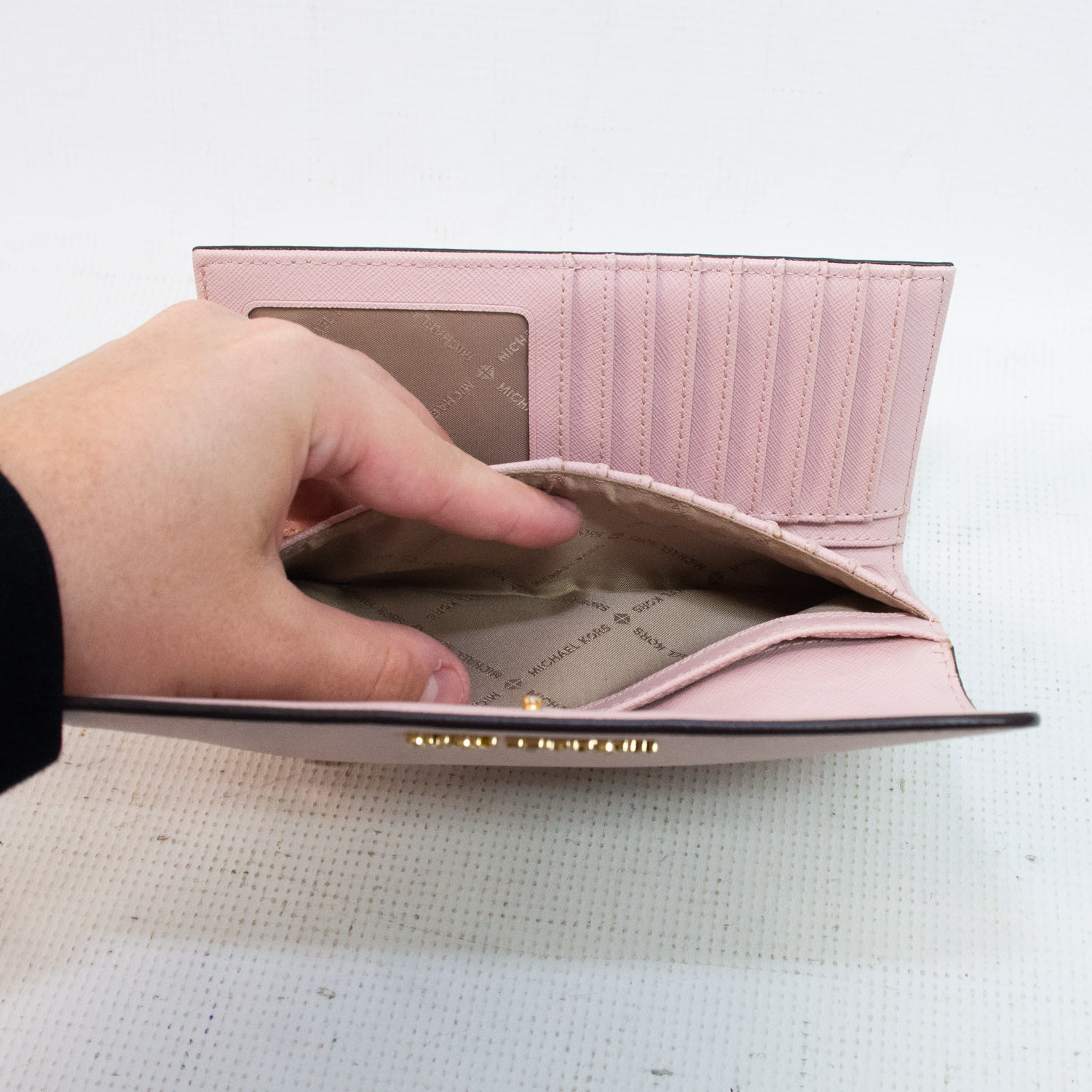 Michael Kors Jet Set Pink Tri-Fold Wallet