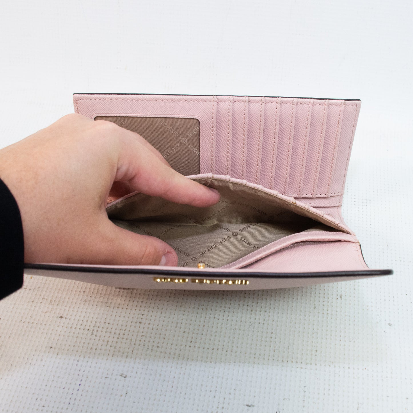 Michael Kors Jet Set Pink Tri-Fold Wallet