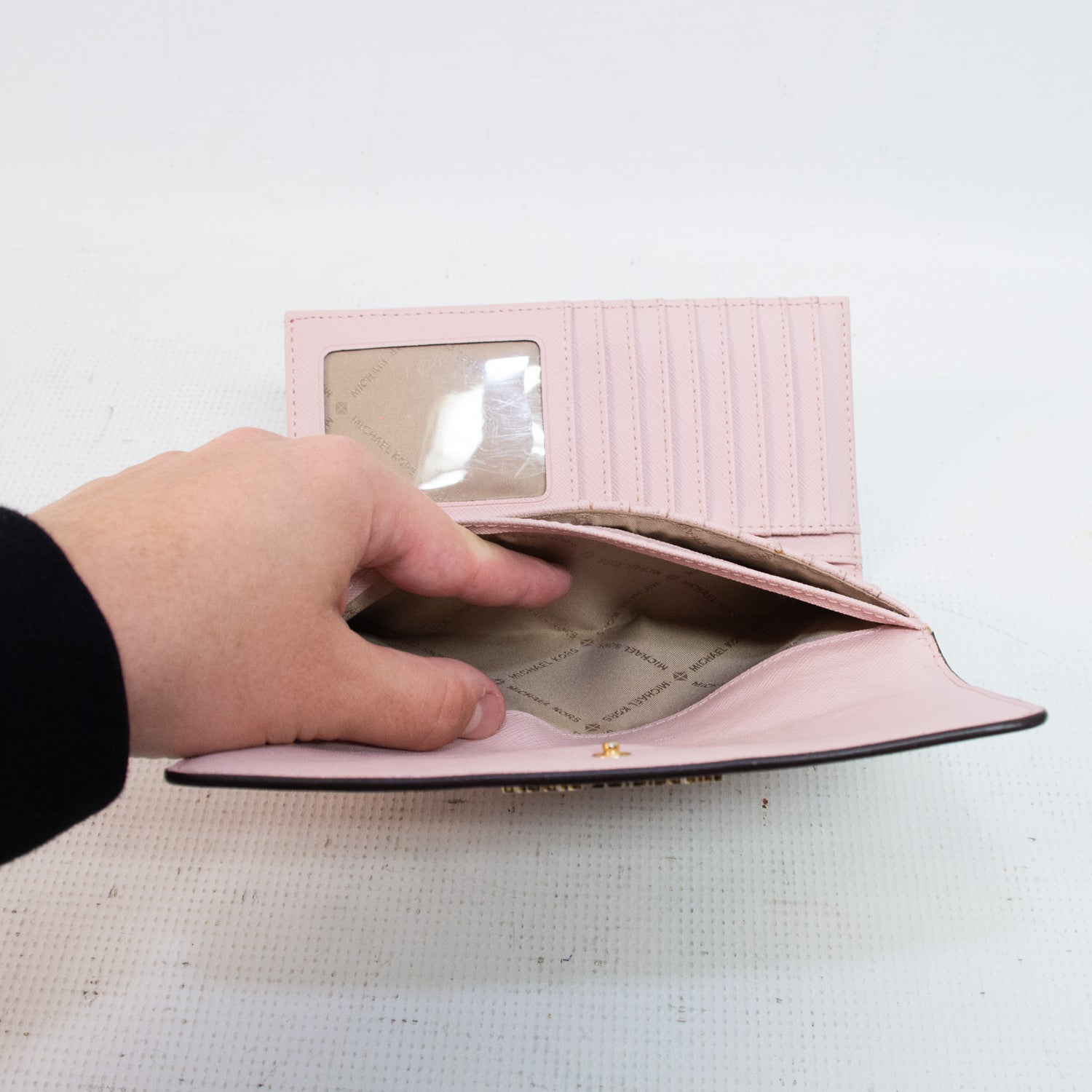 Michael Kors Jet Set Pink Tri-Fold Wallet