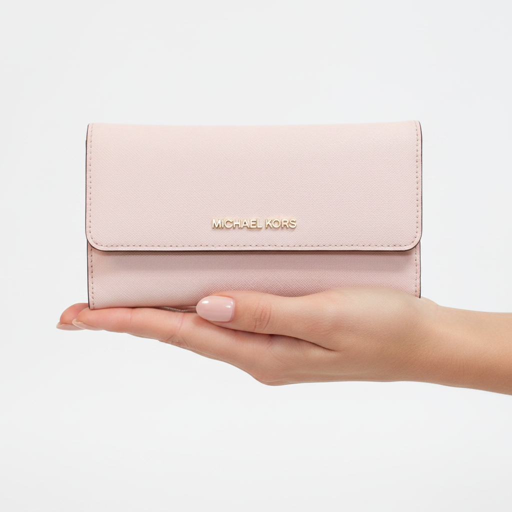 Michael Kors Jet Set Pink Tri-Fold Wallet