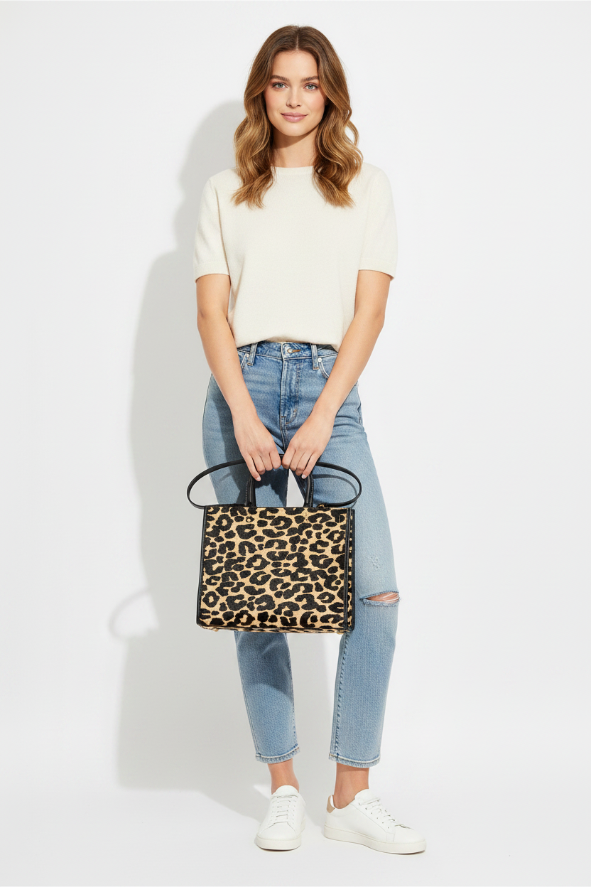 Coach CN980 Calf Hair Rogue 31 Wild Beast Print Handbag