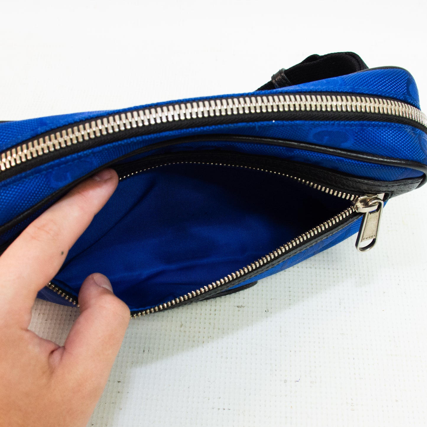 Gucci Blue & Black Belt Bag - 631341