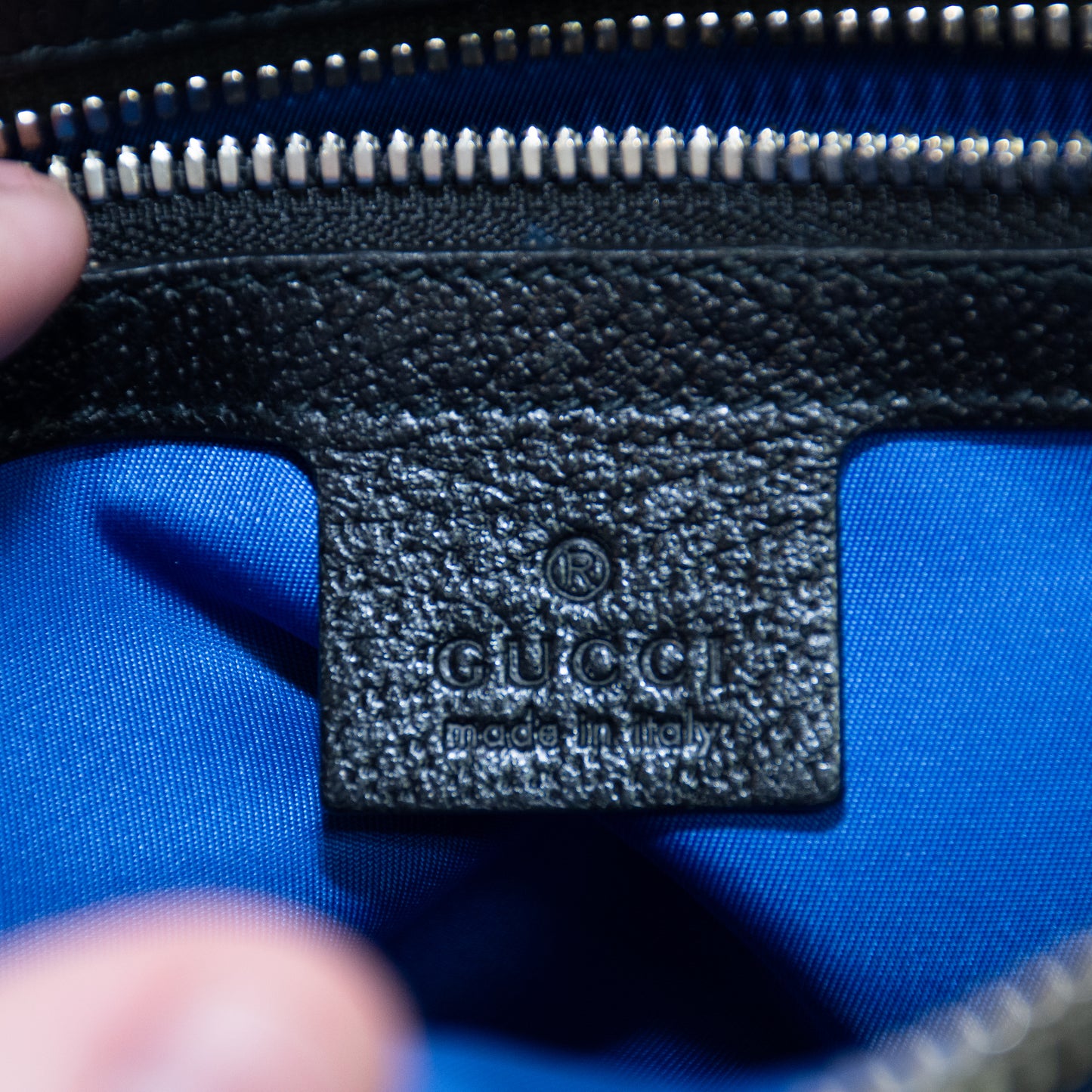 Gucci Blue & Black Belt Bag - 631341