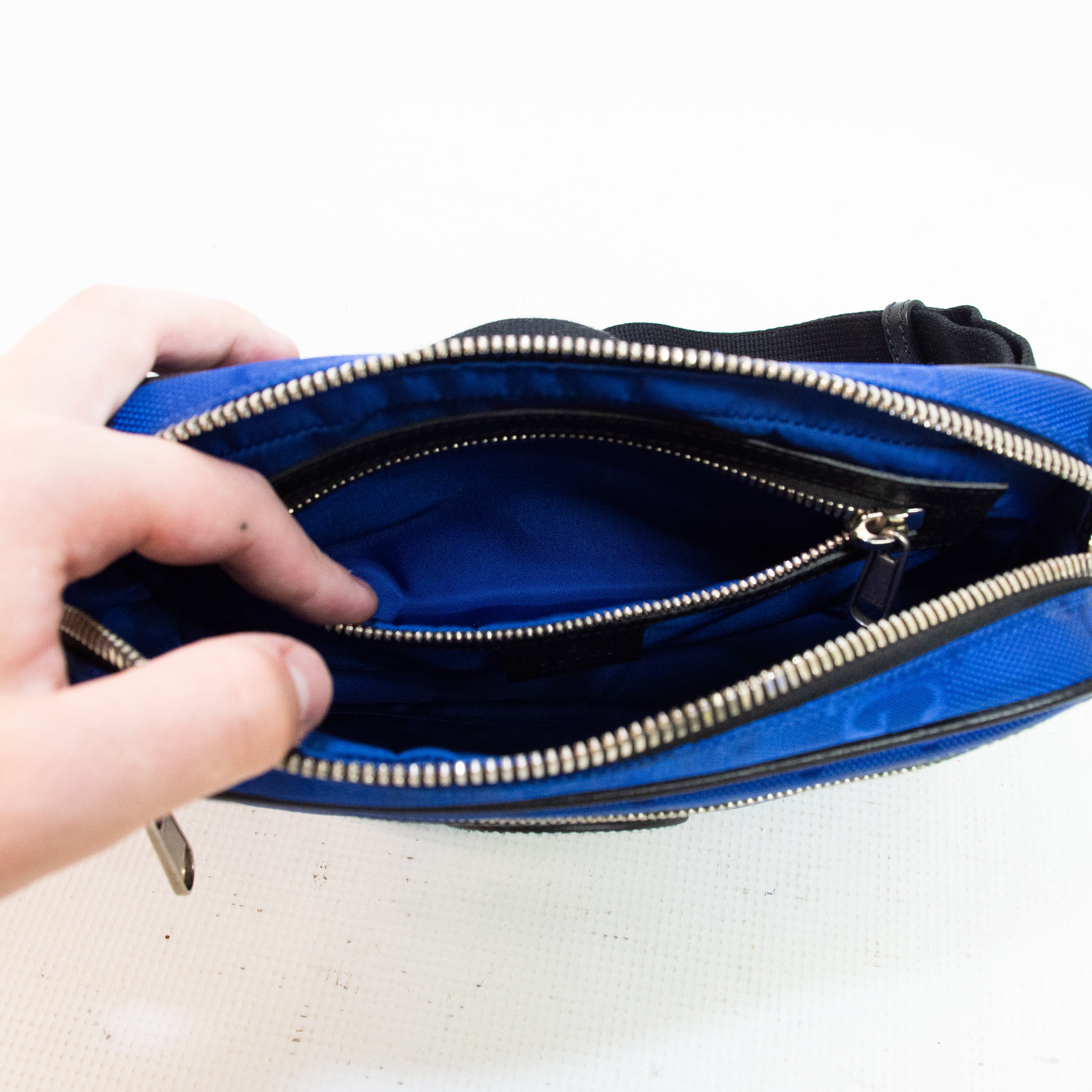 Gucci Blue & Black Belt Bag - 631341
