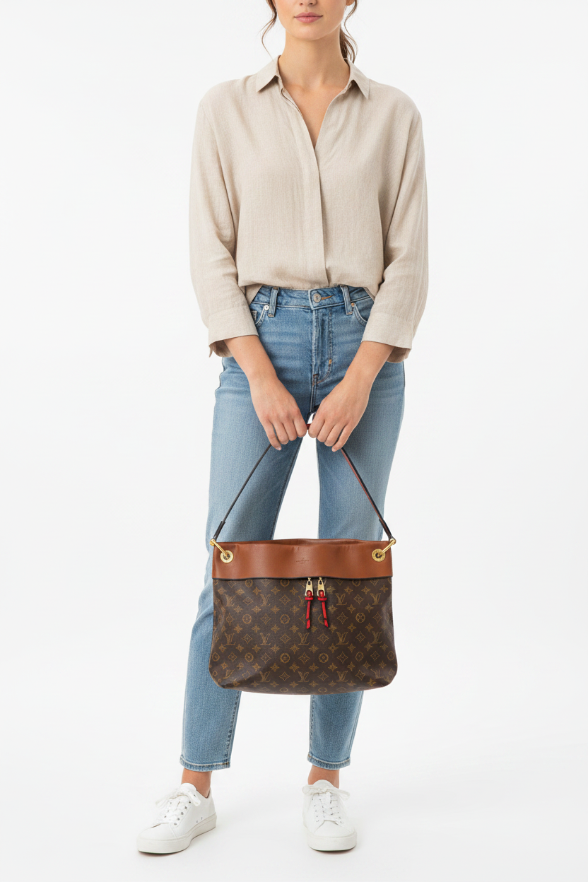 Louis Vuitton Brown Monogram Hobo Bag - M43155