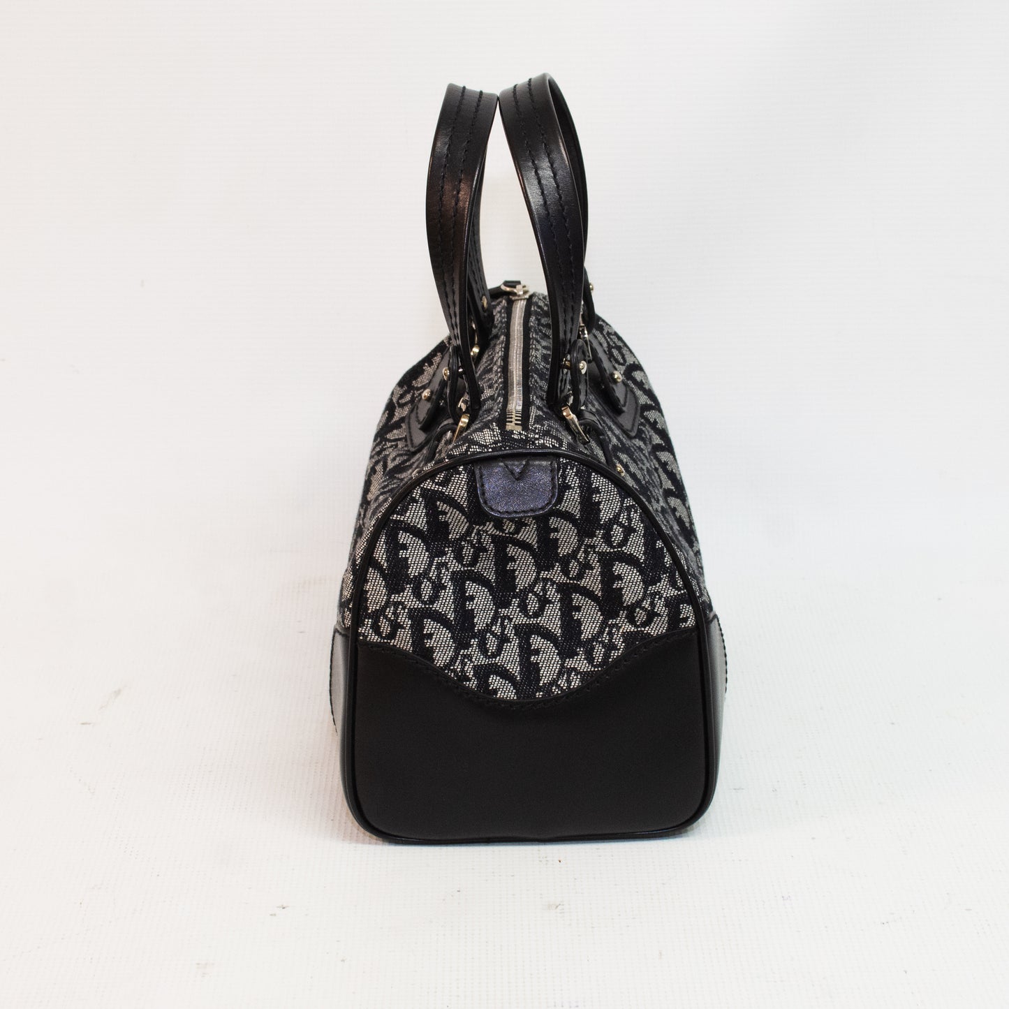 Christian Dior Vintage Trotter Boston Bag - Black / Grey