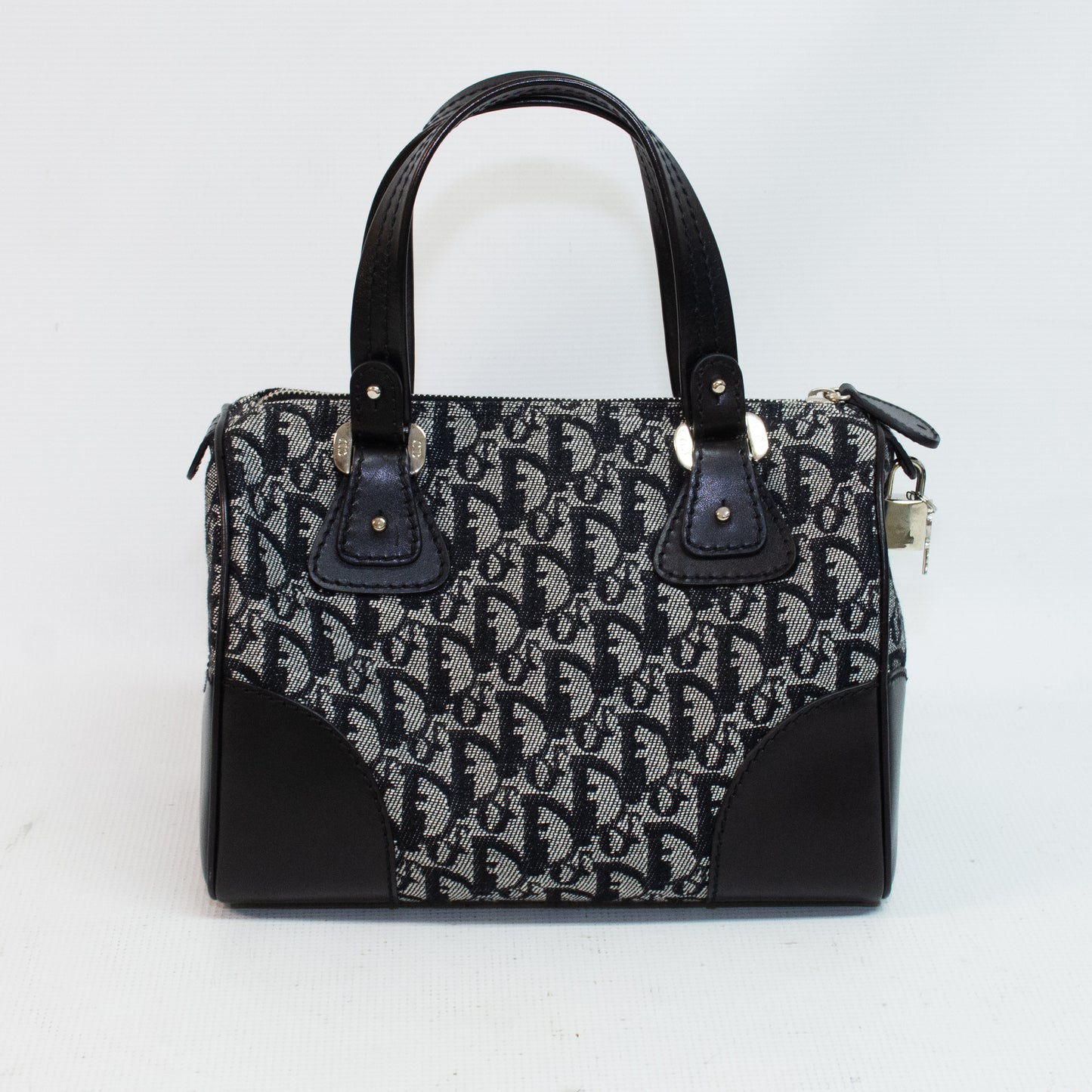 Christian Dior Vintage Trotter Boston Bag - Black / Grey