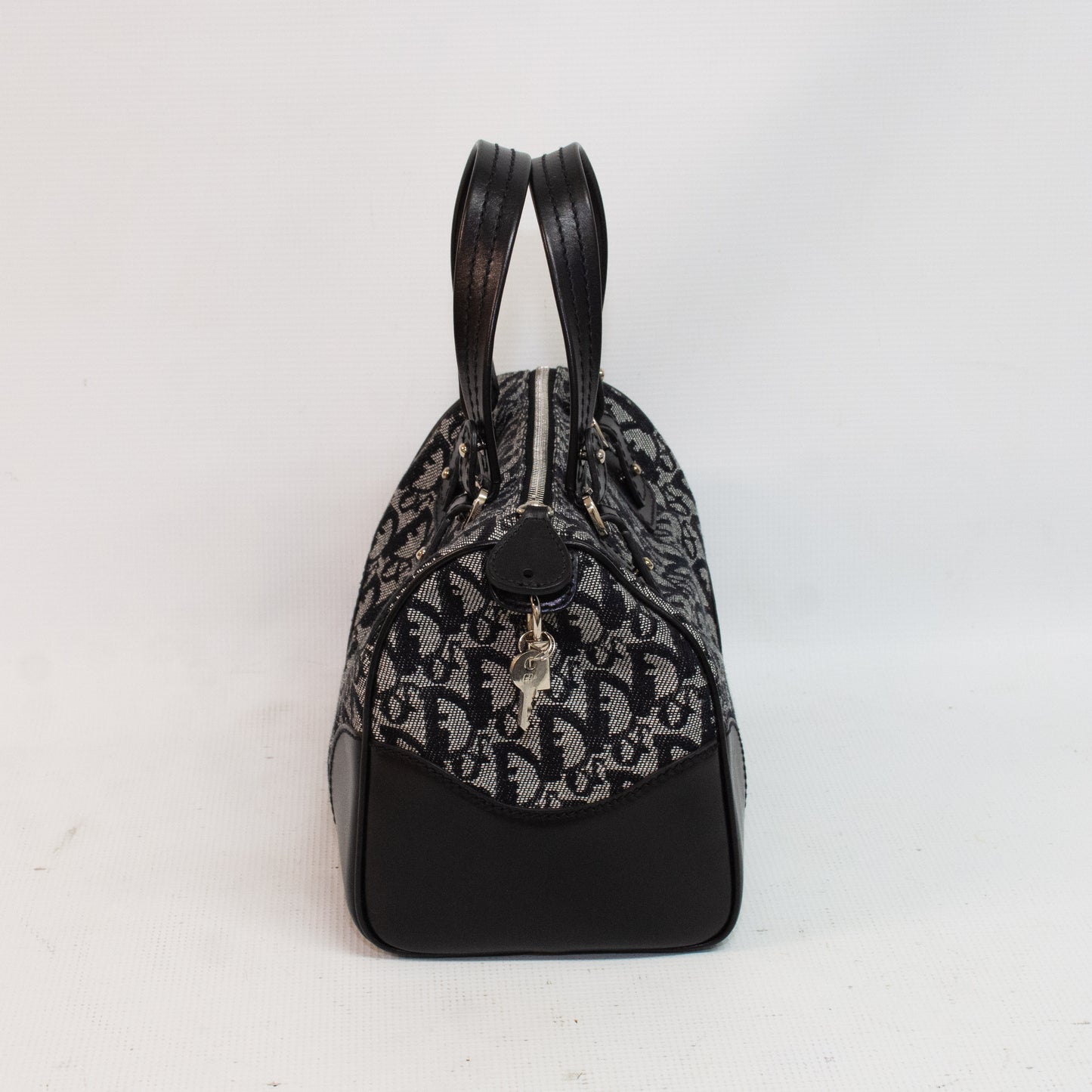 Christian Dior Vintage Trotter Boston Bag - Black / Grey