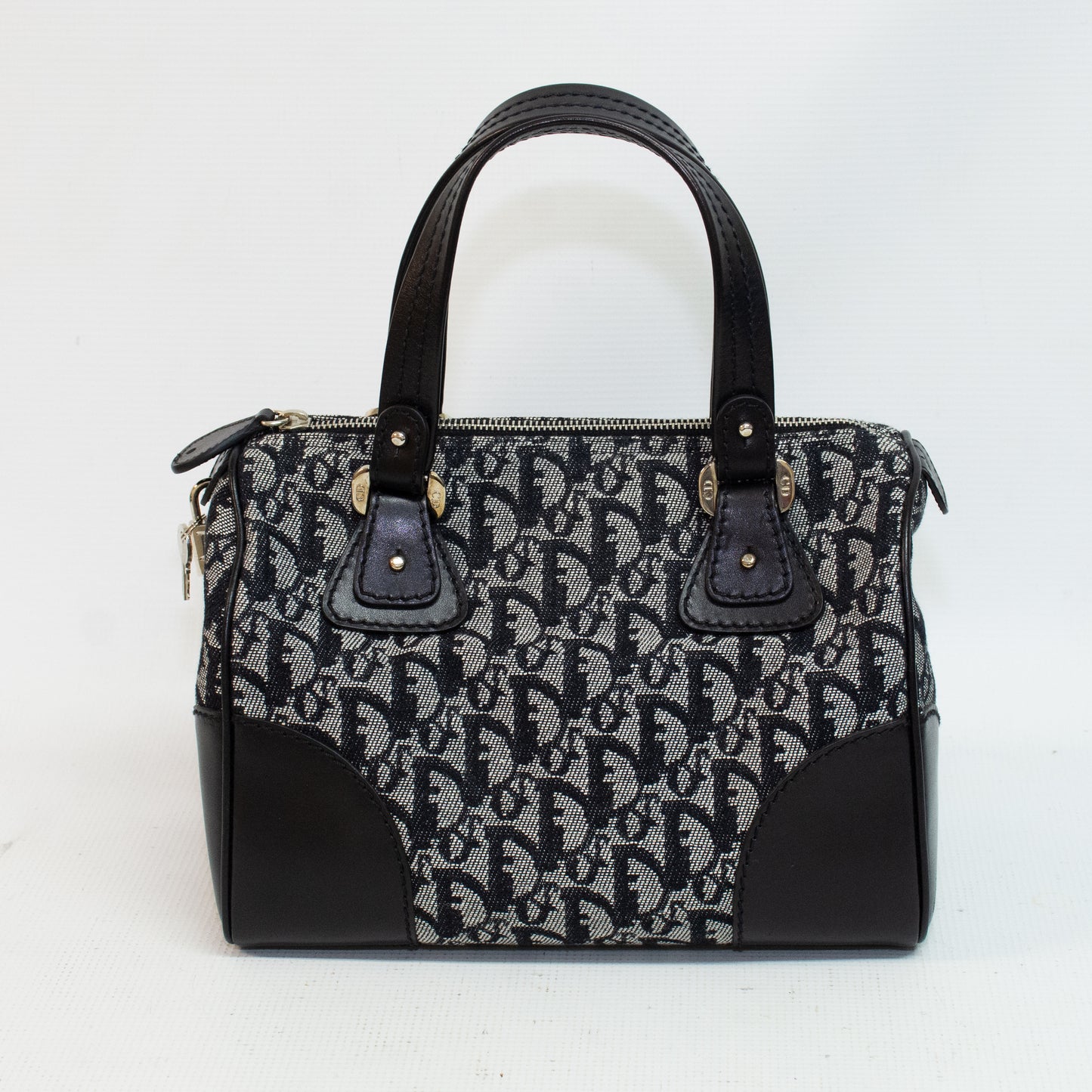 Christian Dior Vintage Trotter Boston Bag - Black / Grey