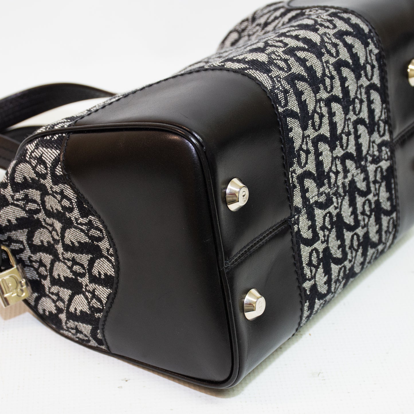 Christian Dior Vintage Trotter Boston Bag - Black / Grey
