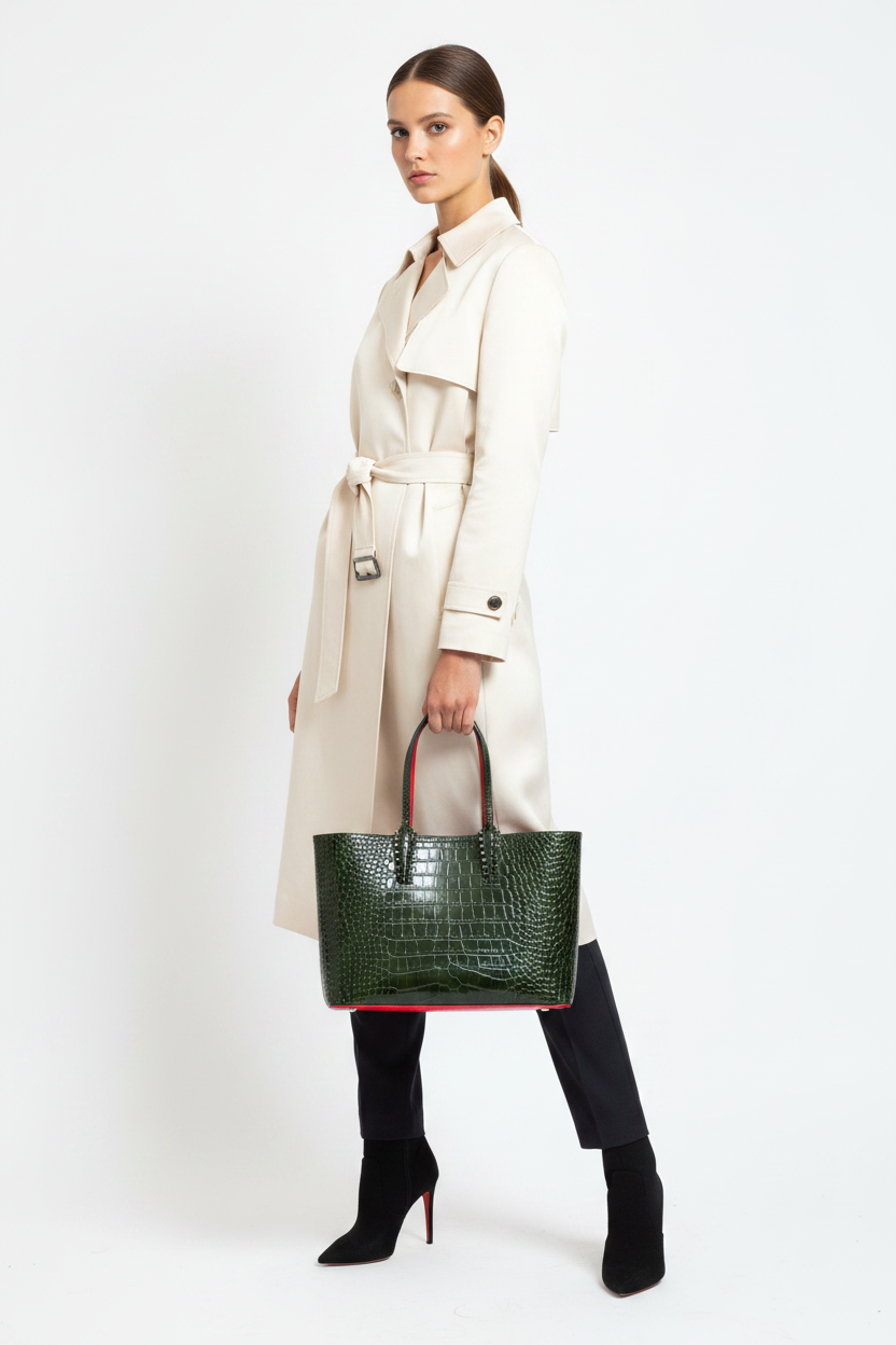 Christian Louboutin Cabata Calf Ali Forest Night Handbag