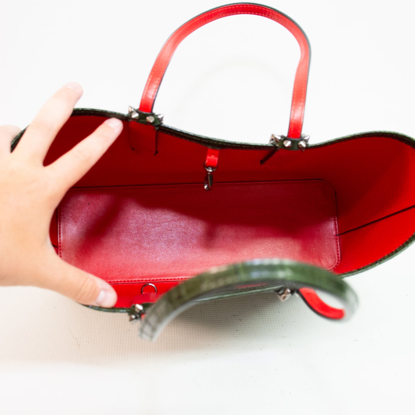 Christian Louboutin Cabata Calf Ali Forest Night Handbag