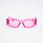 Versace Rock Icons VE 4425U Transparent Pink Sunglasses