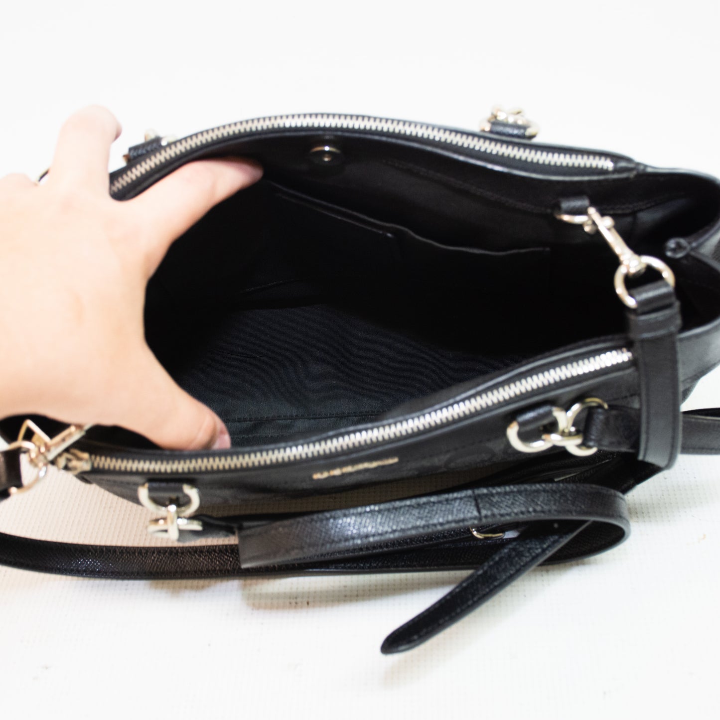Coach F25369 Brooke Carryall Black Canvas Handbag