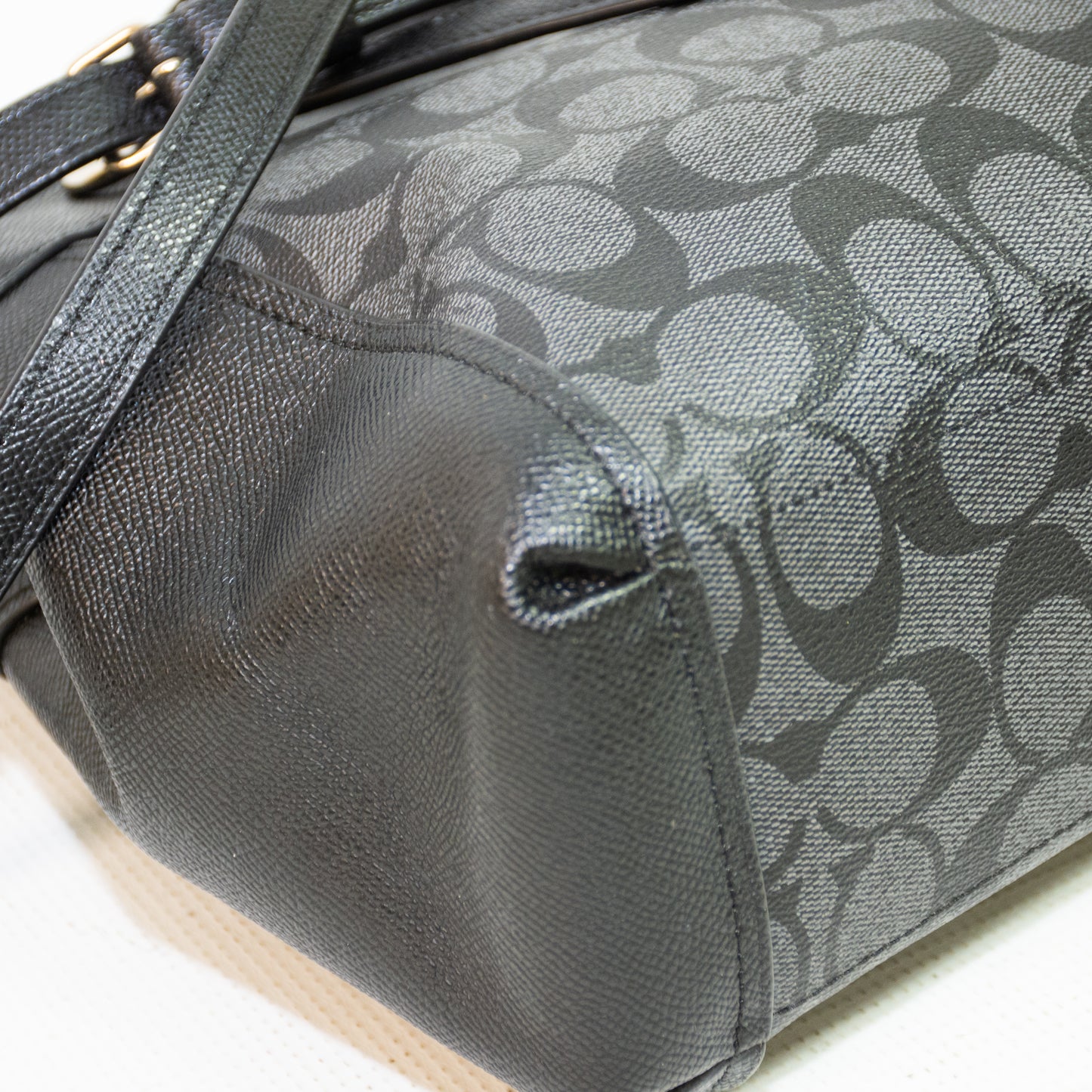 Coach F25369 Brooke Carryall Black Canvas Handbag