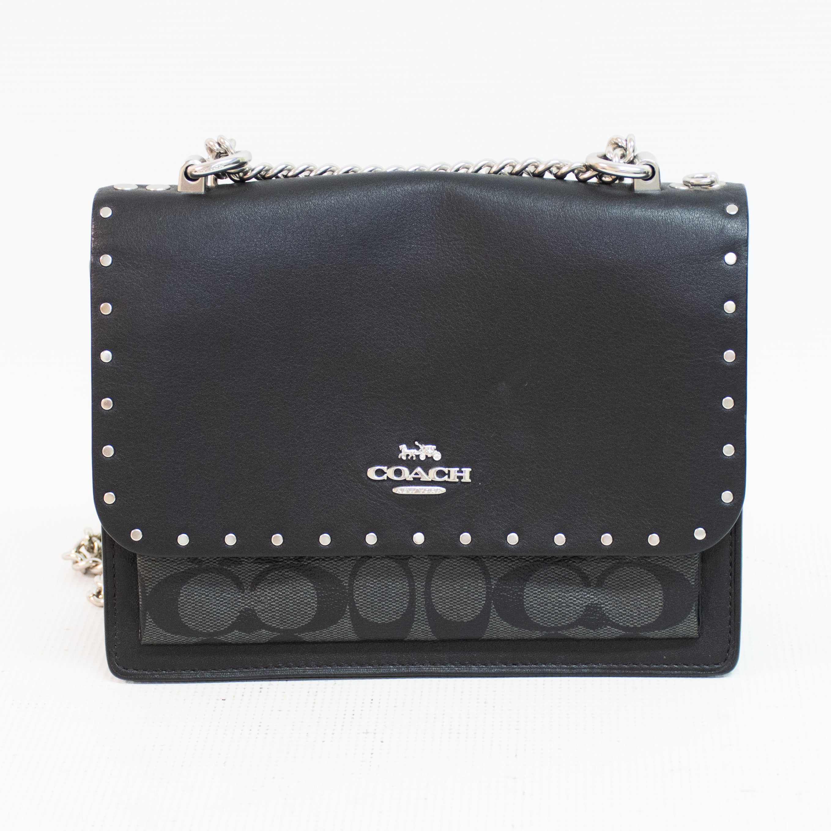 Coach F2377-90400 Mini Brooke CarryAll Black Canvas Cross Body Bag