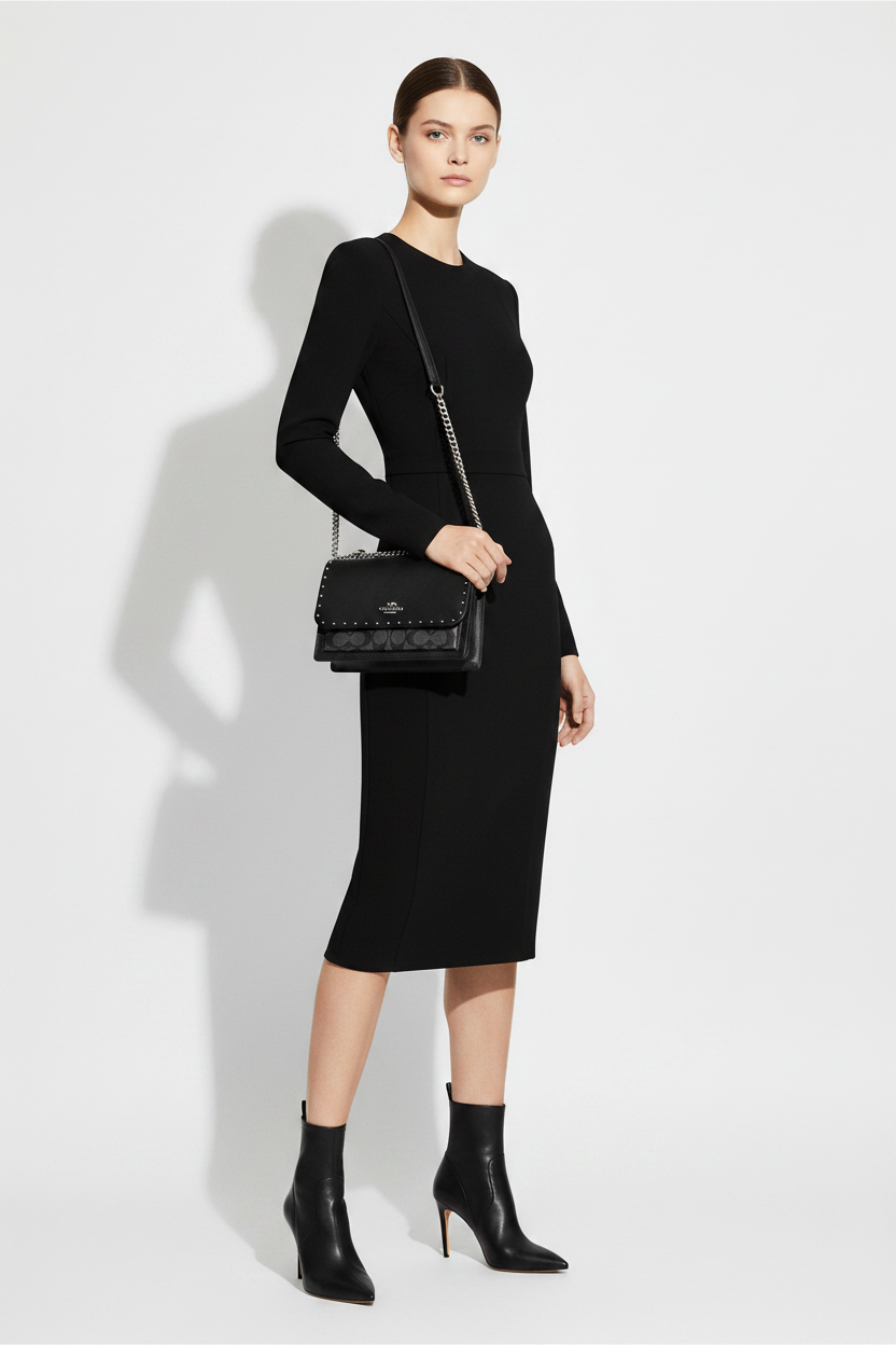 Coach F2377-90400 Mini Brooke CarryAll Black Canvas Cross Body Bag