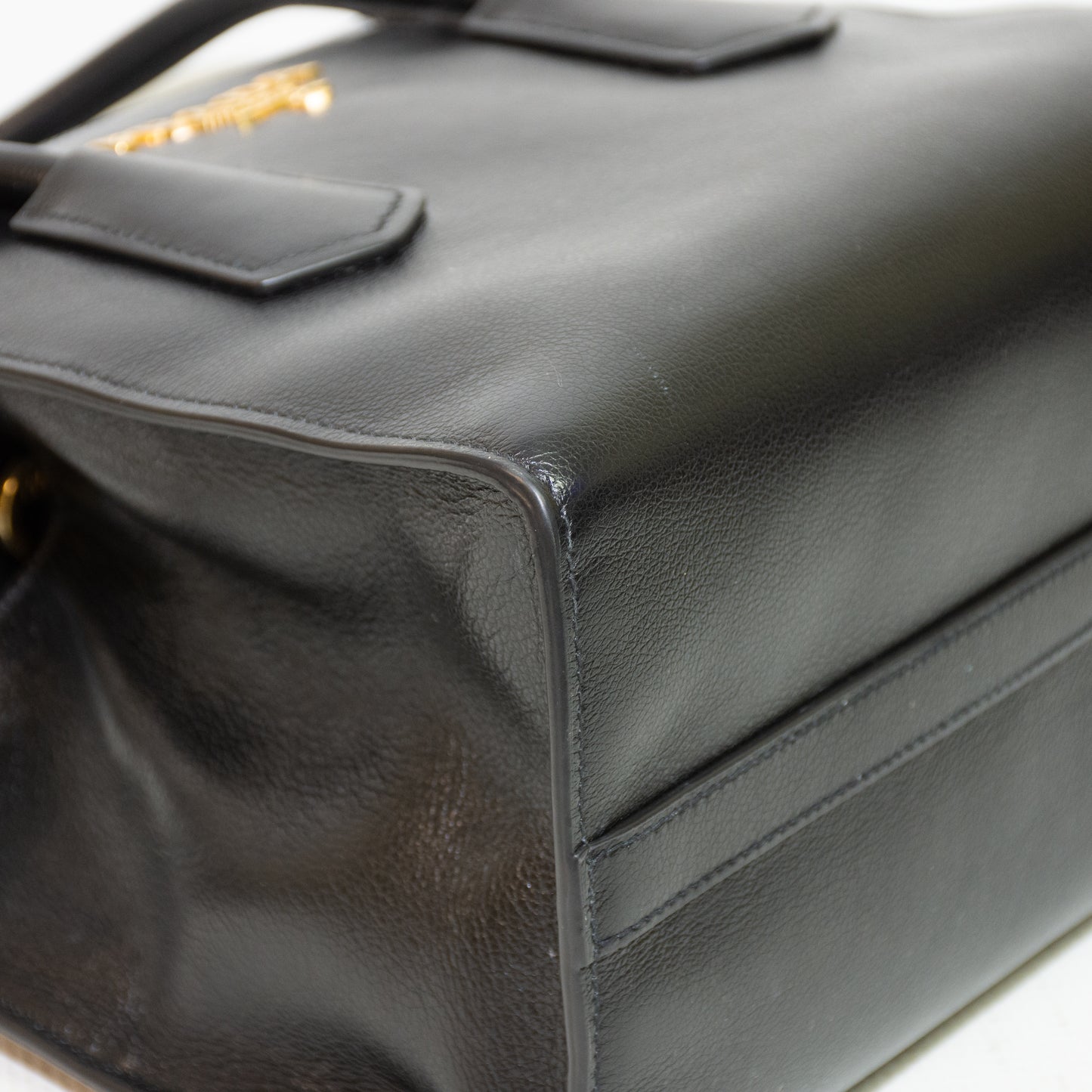 Prada Glace Calf Leather Twin Pocket Purse