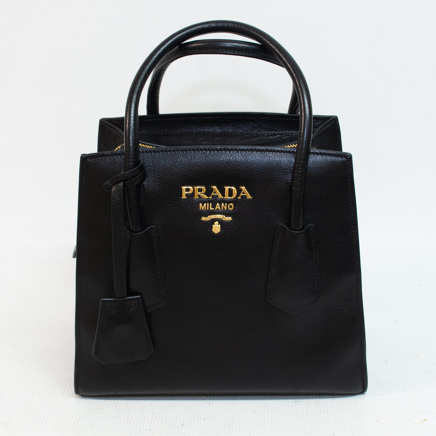 Prada Glace Calf Leather Twin Pocket Purse