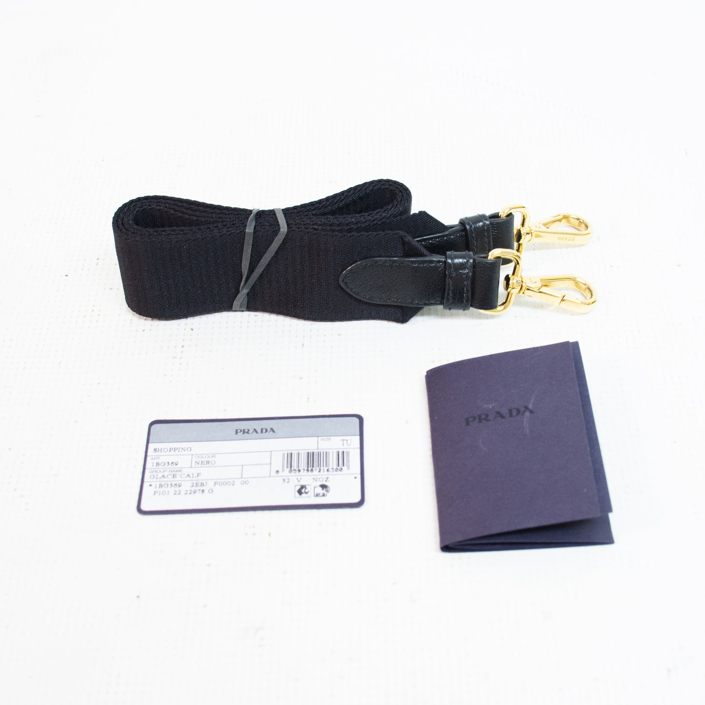 Prada Glace Calf Leather Twin Pocket Purse