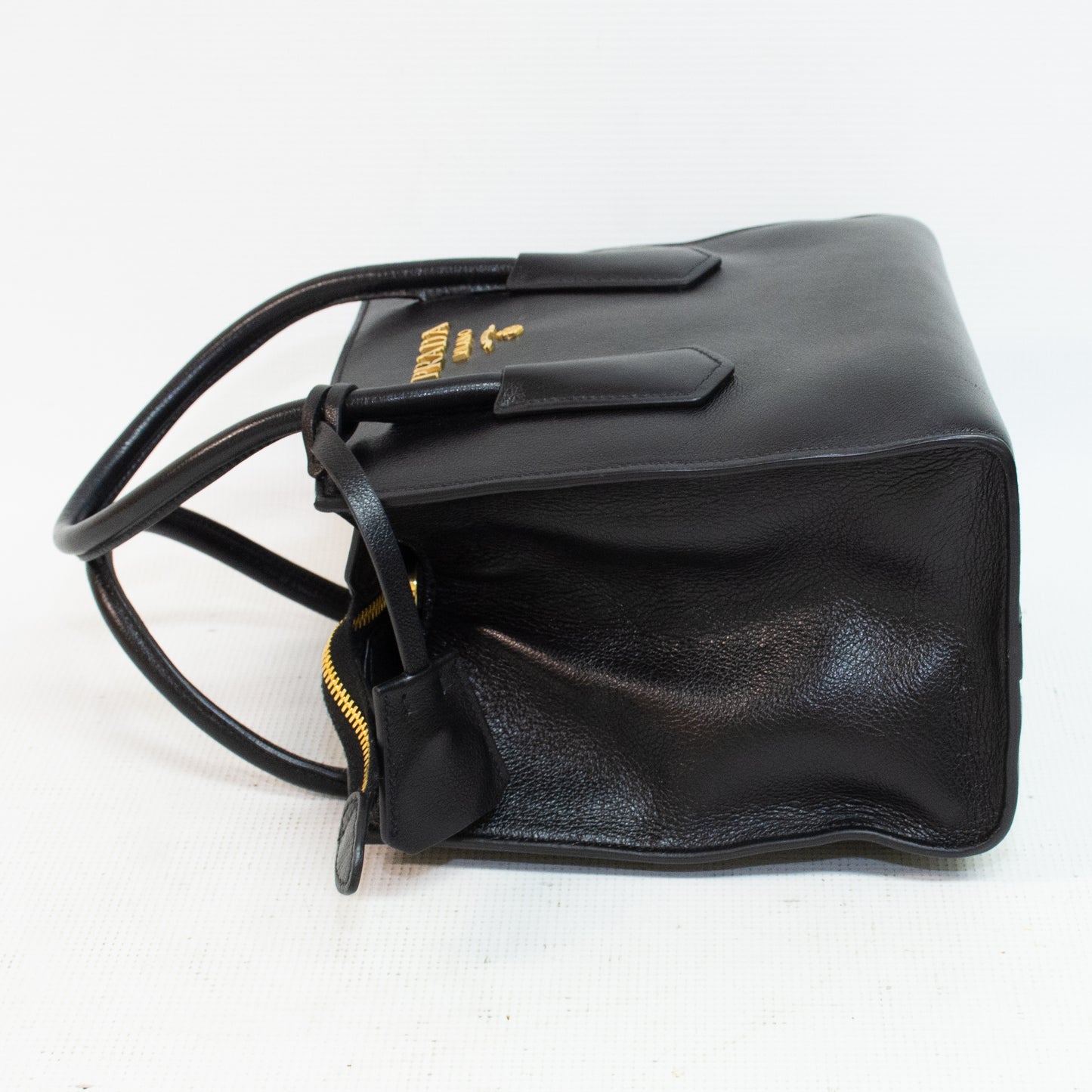 Prada Glace Calf Leather Twin Pocket Purse