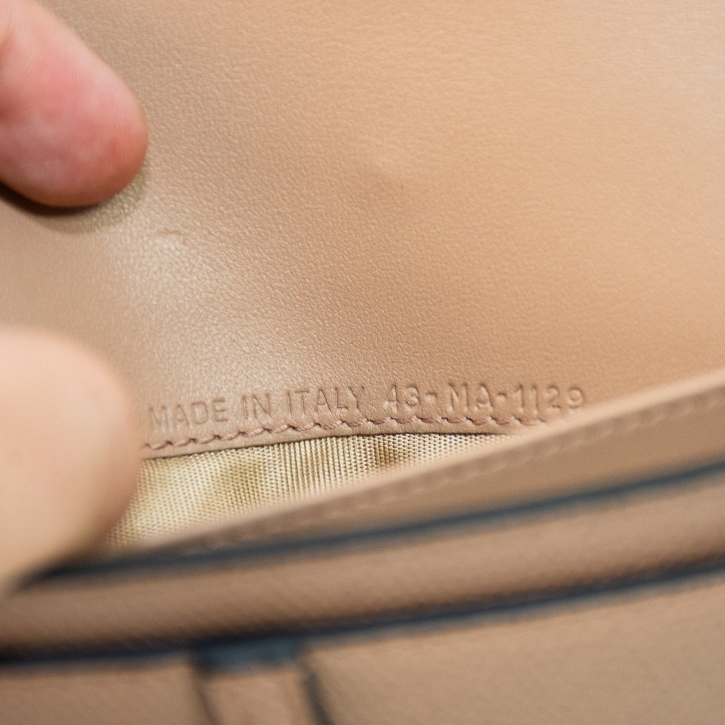 Christian Dior Beige Long Chain Wallet