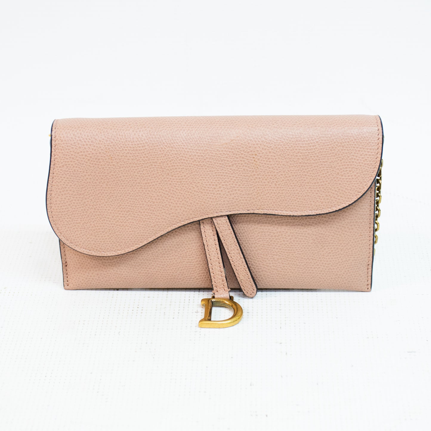Christian Dior Beige Long Chain Wallet