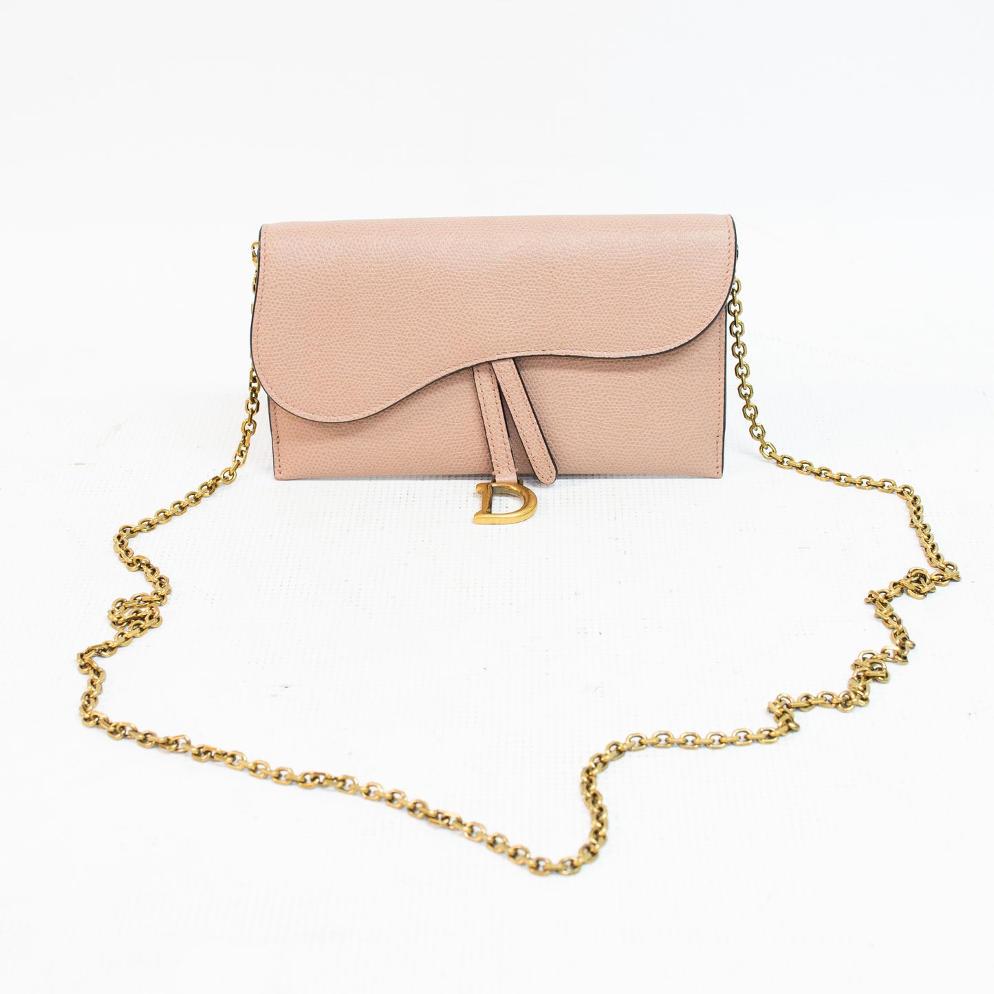Christian Dior Beige Long Chain Wallet