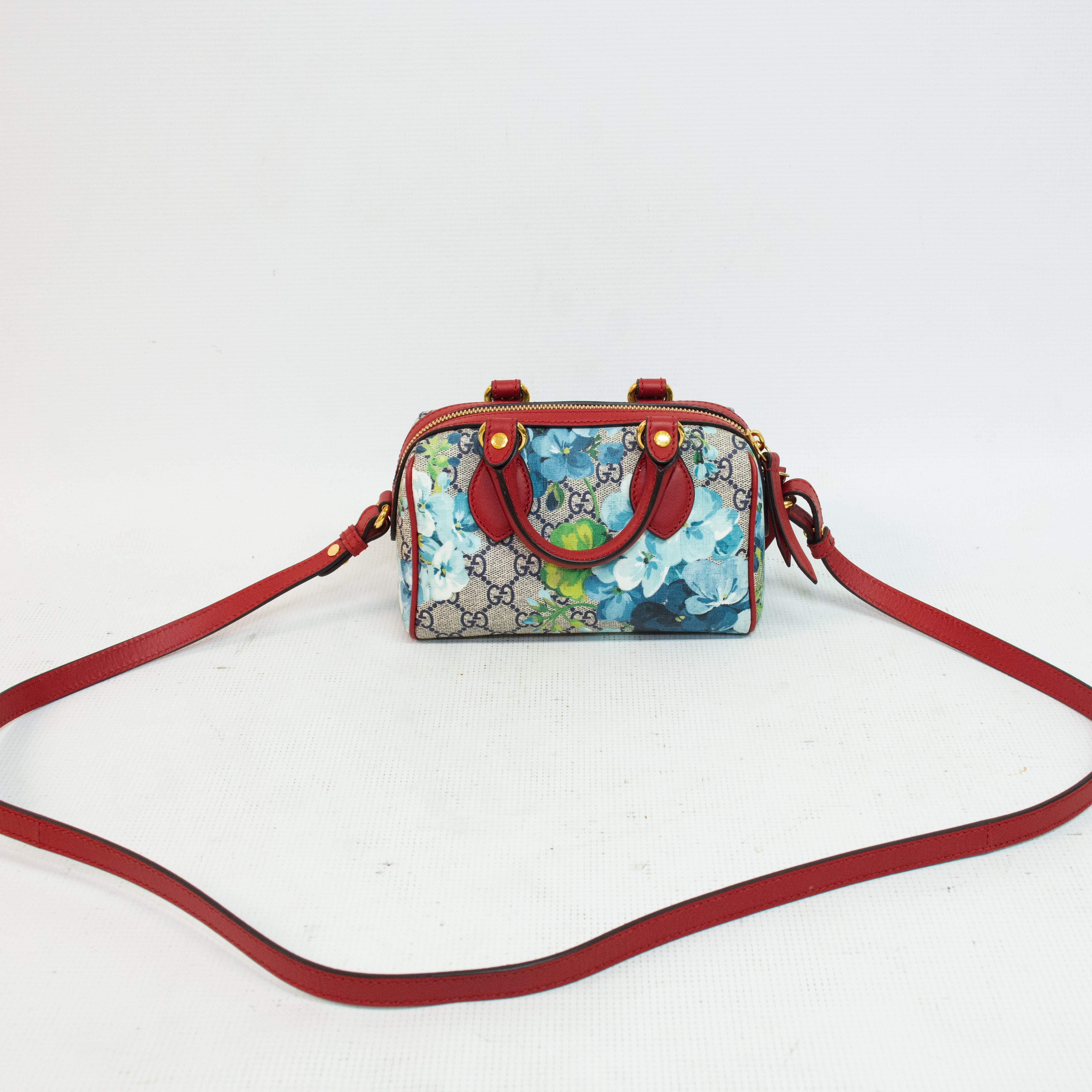 Gucci 546312 Mini Blooms GG Supreme Canvas Cross Body Bag