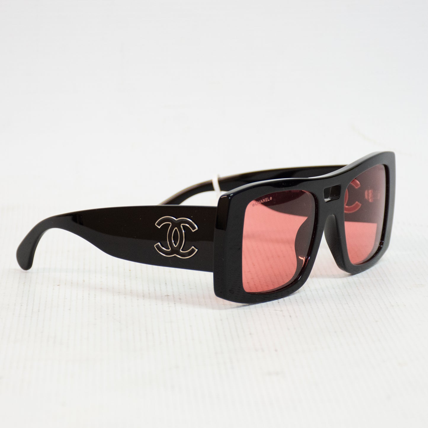 Chanel Black & Pink Oversized Sunglasses - 5539-A