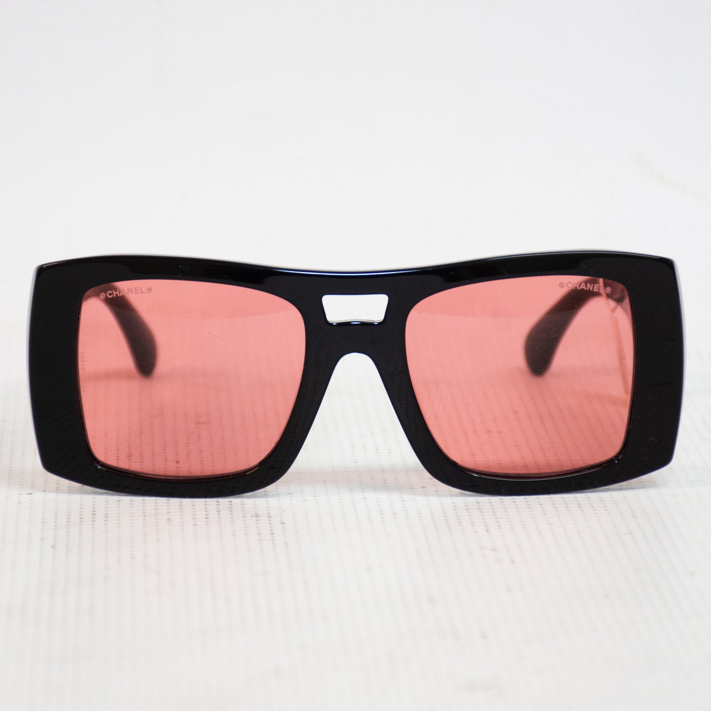 Chanel Black & Pink Oversized Sunglasses - 5539-A